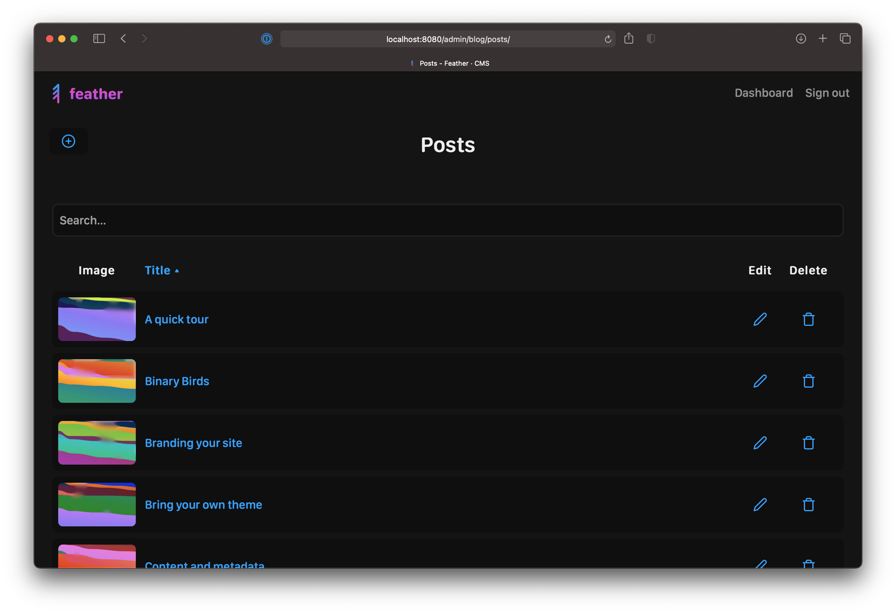 Feather CMS gallery image