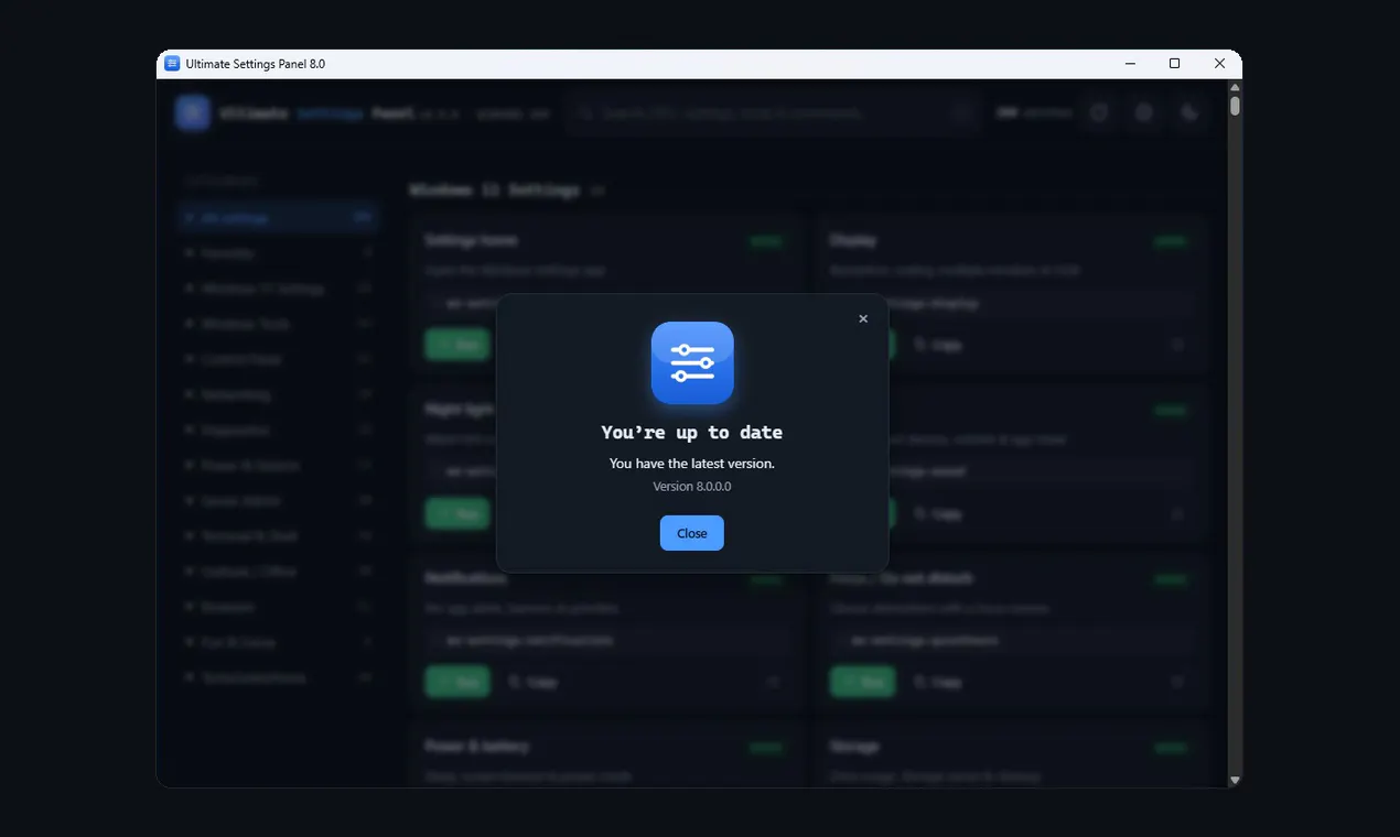 Ultimate Settings Panel gallery image