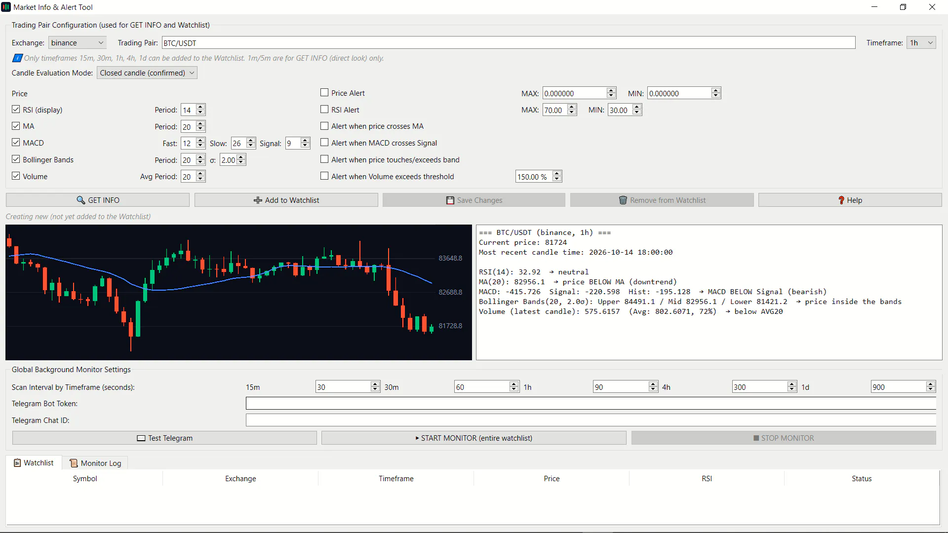Crypto Market Info & Alert Tool gallery image