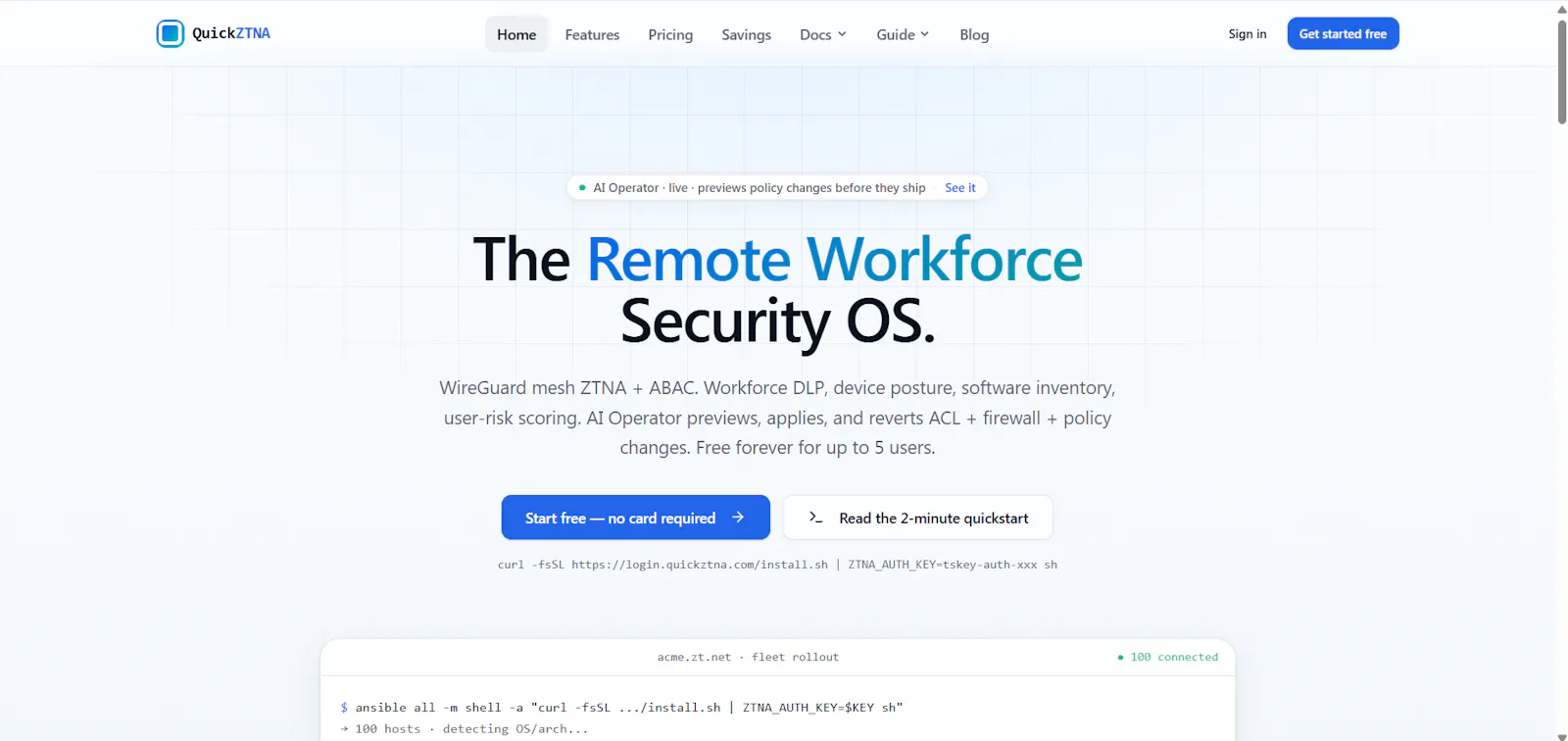 QuickZTNA screenshot 1