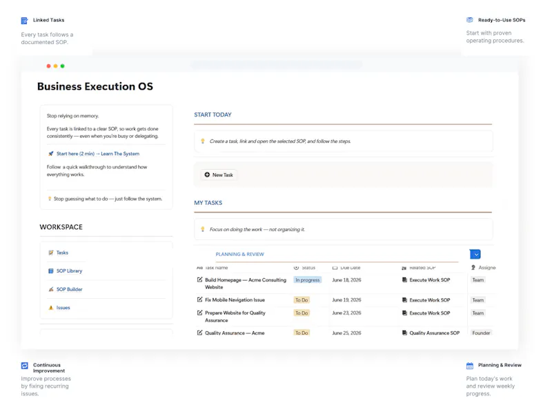 Business Execution OS screenshot 1
