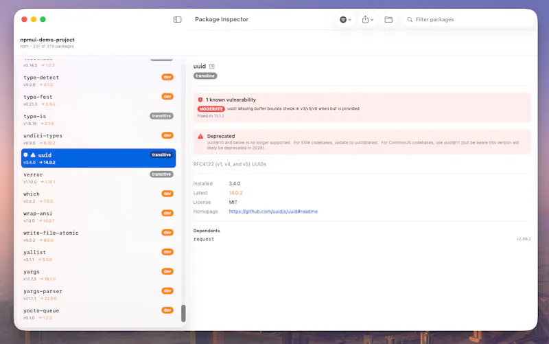 npm Package Inspector screenshot 1