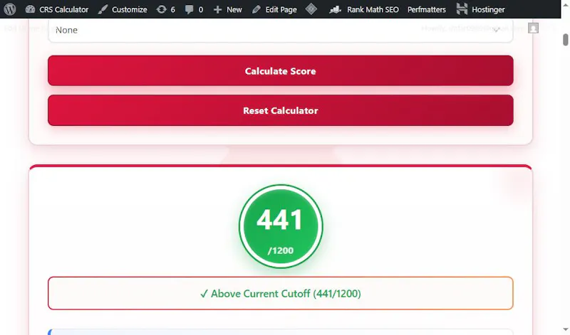 crscalcu.ca screenshot 2