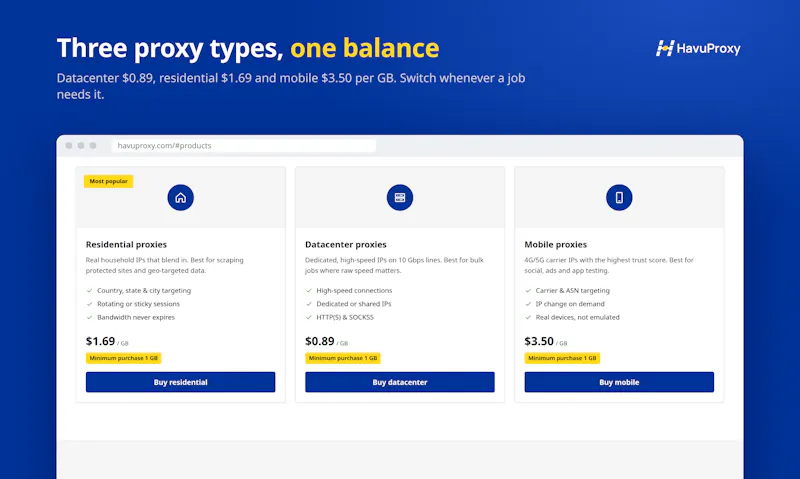 HavuProxy screenshot 5