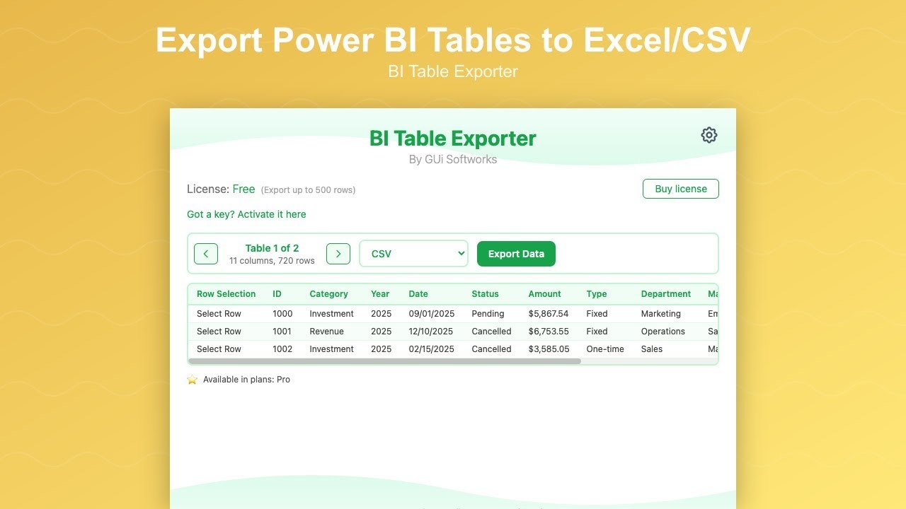 BI Table Exporter gallery image