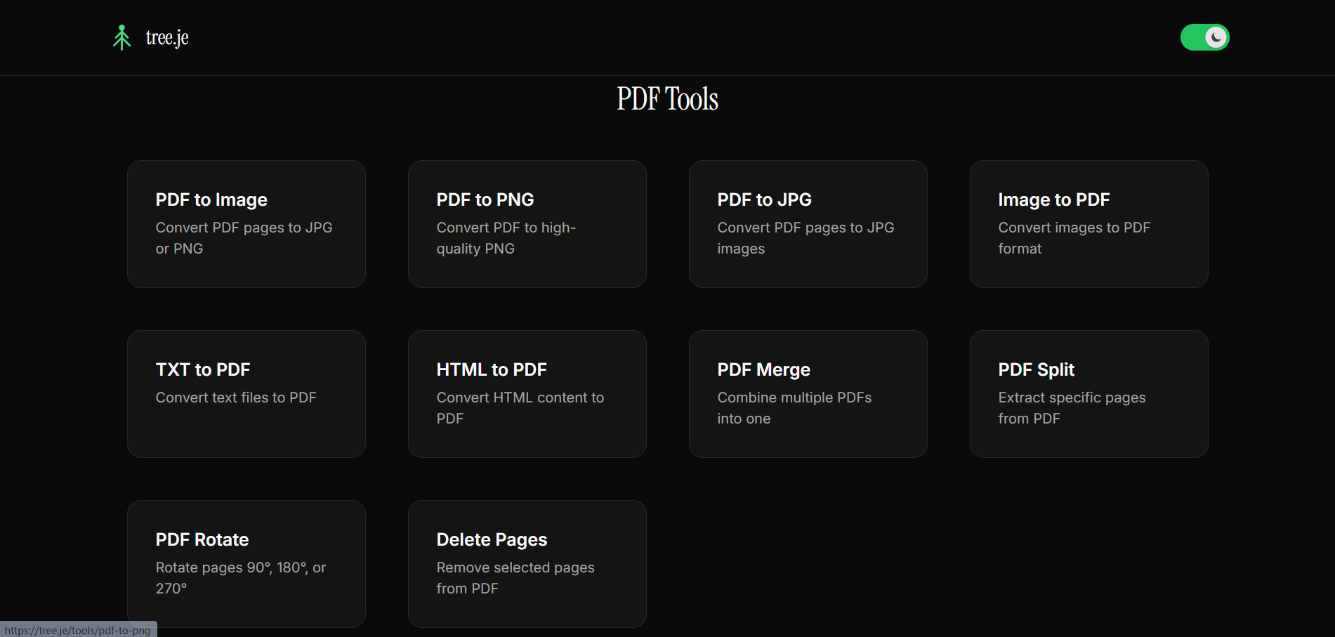 tree.je- Simple, private file conversion gallery image