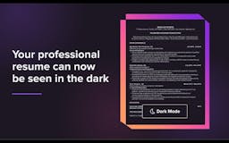 Dark Mode resume media 1