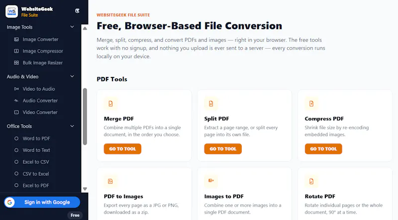 WebsiteGeek File Suite screenshot 3