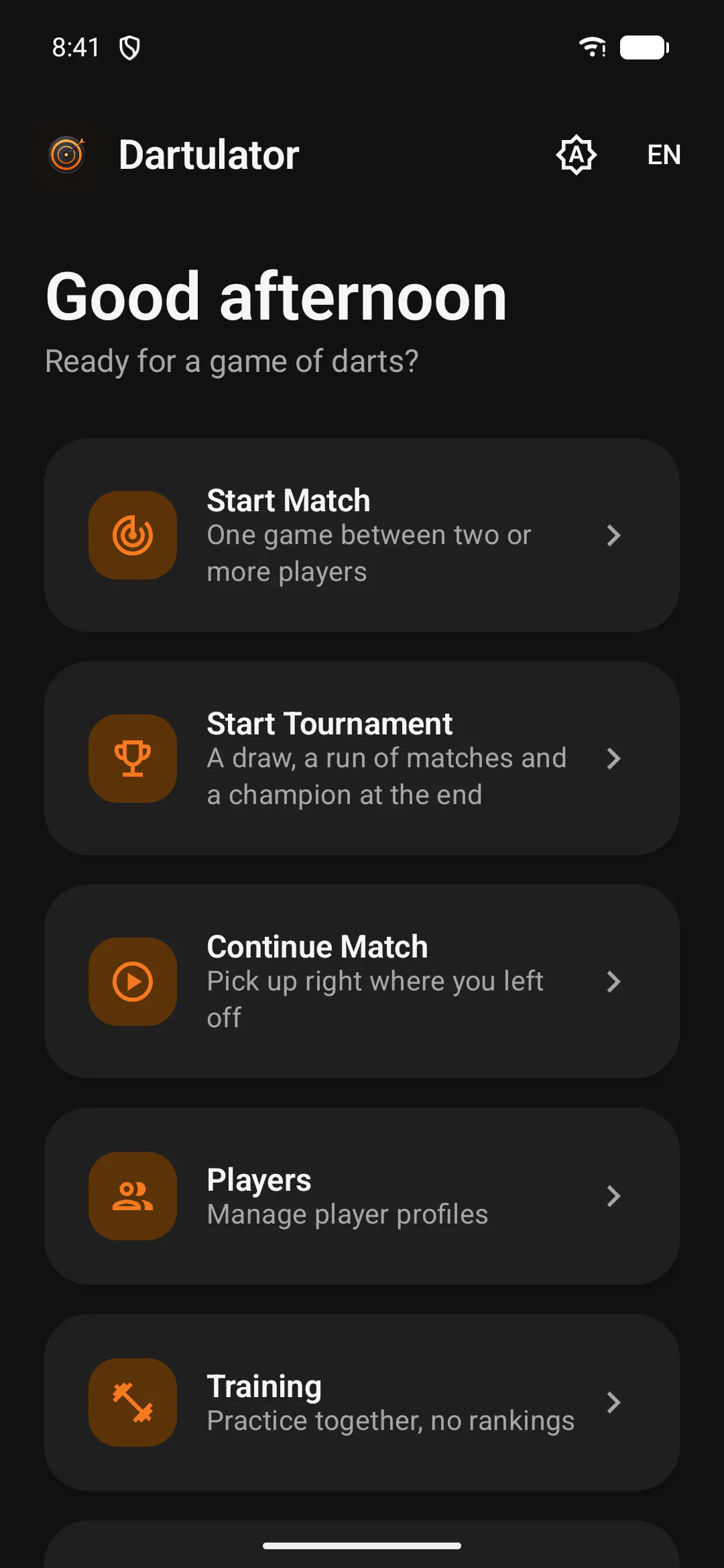 Dartulator screenshot 3