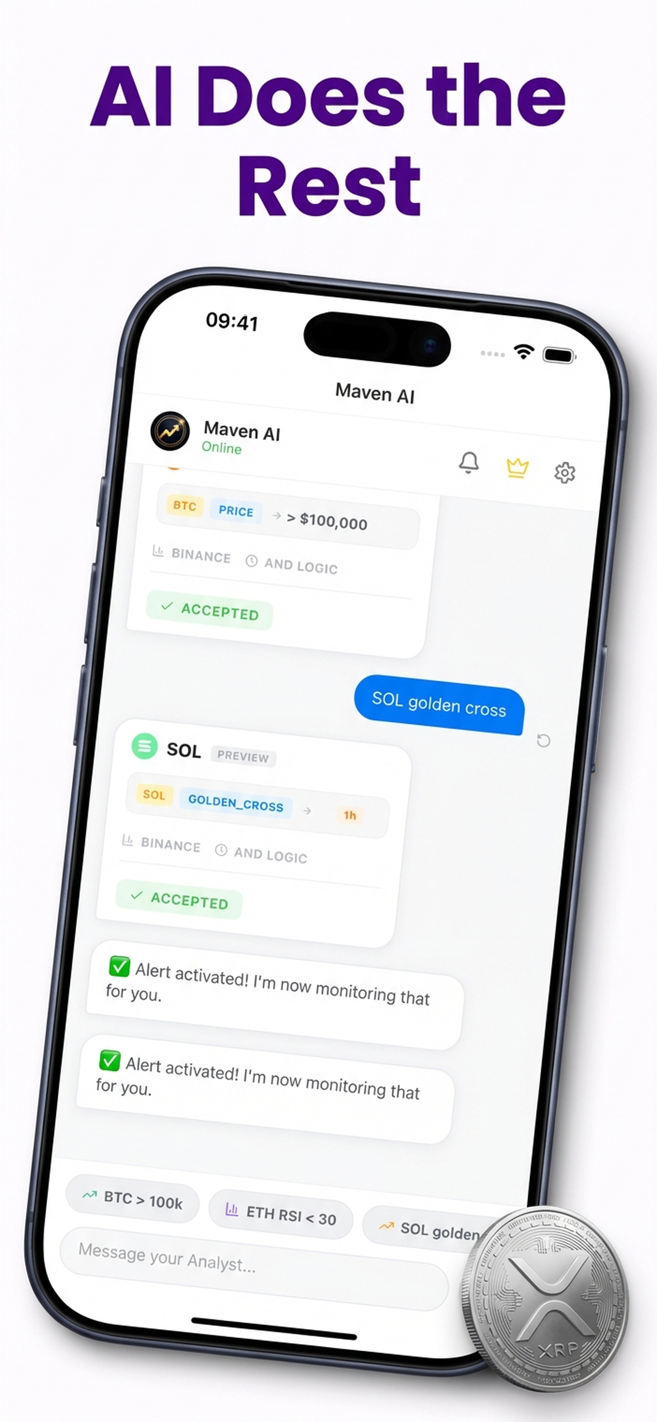 Maven AI: Crypto Alerts gallery image