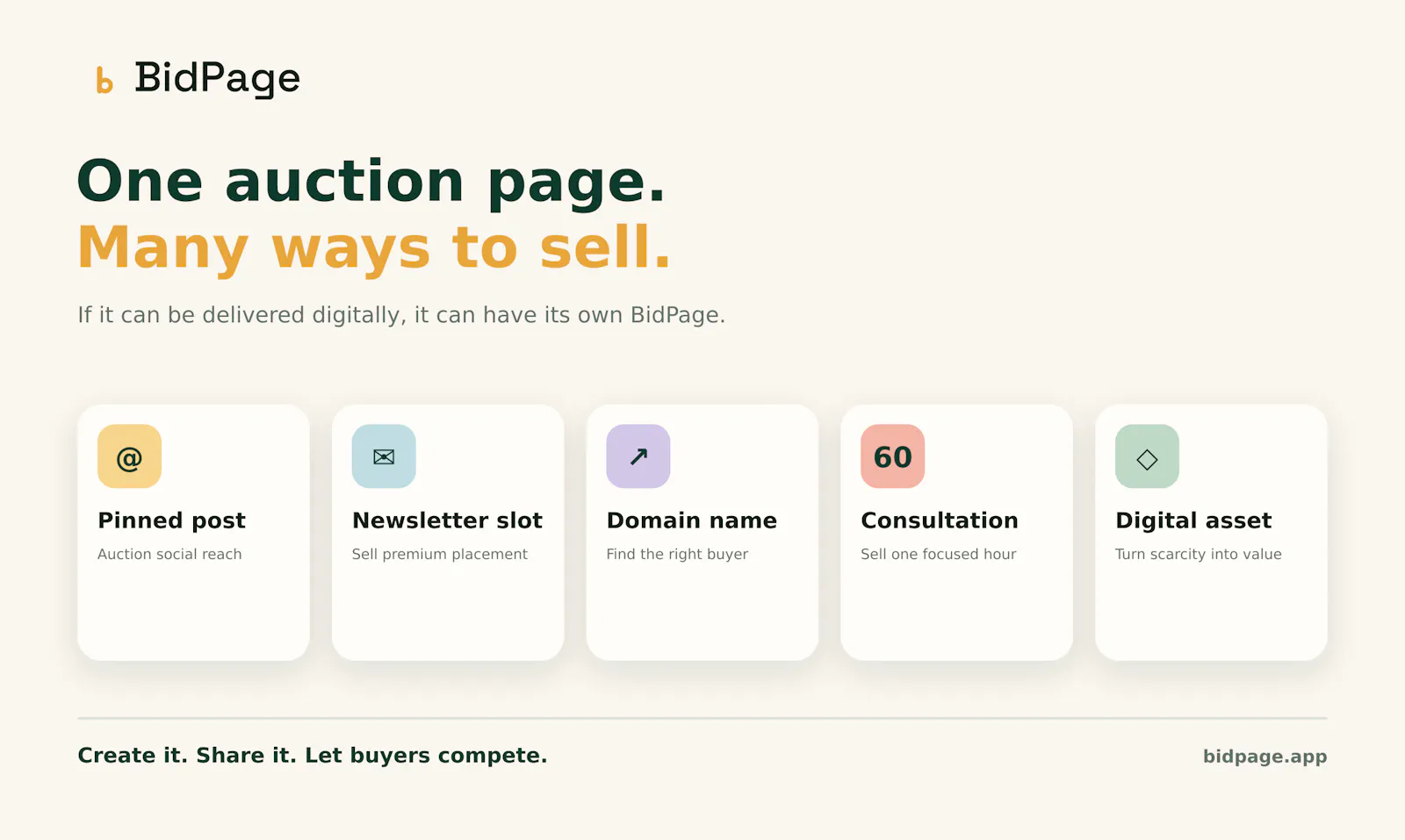 BidPage.app screenshot 1