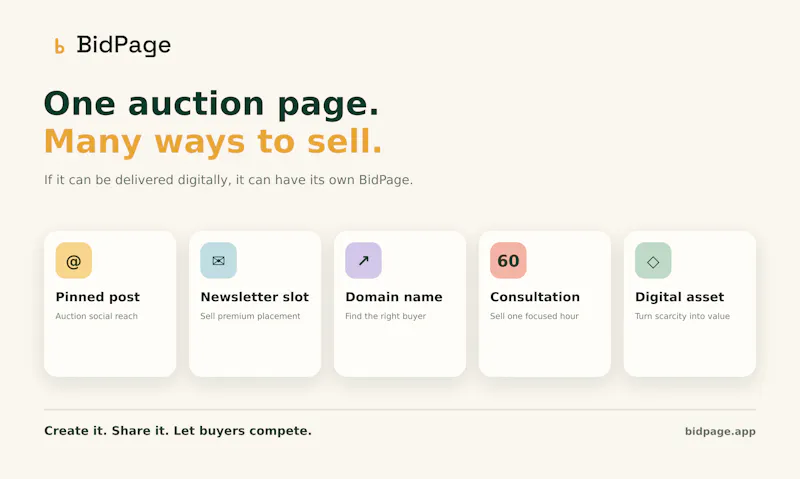 BidPage.app screenshot 1