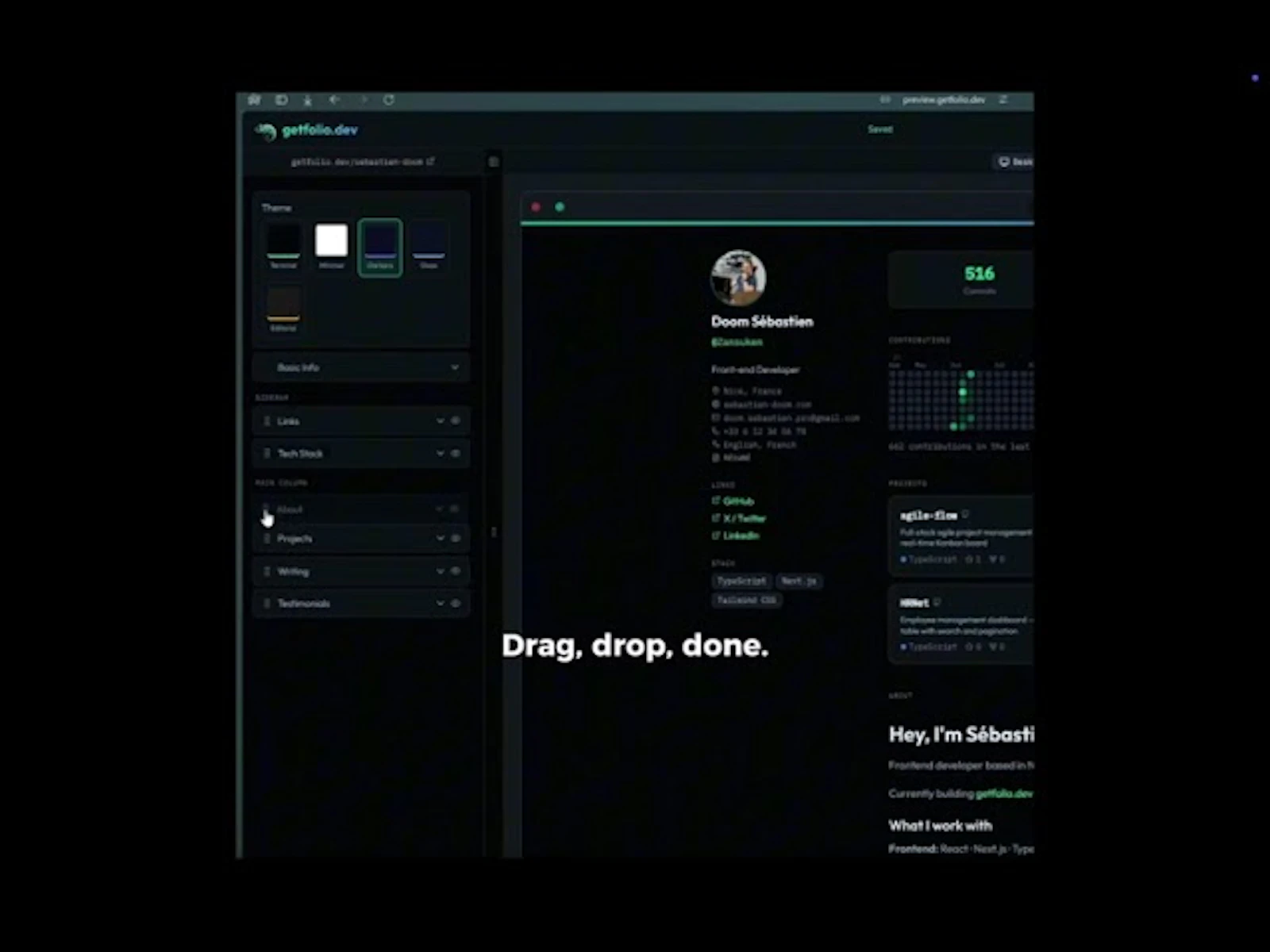 getfolio.dev screenshot 1 (video preview)