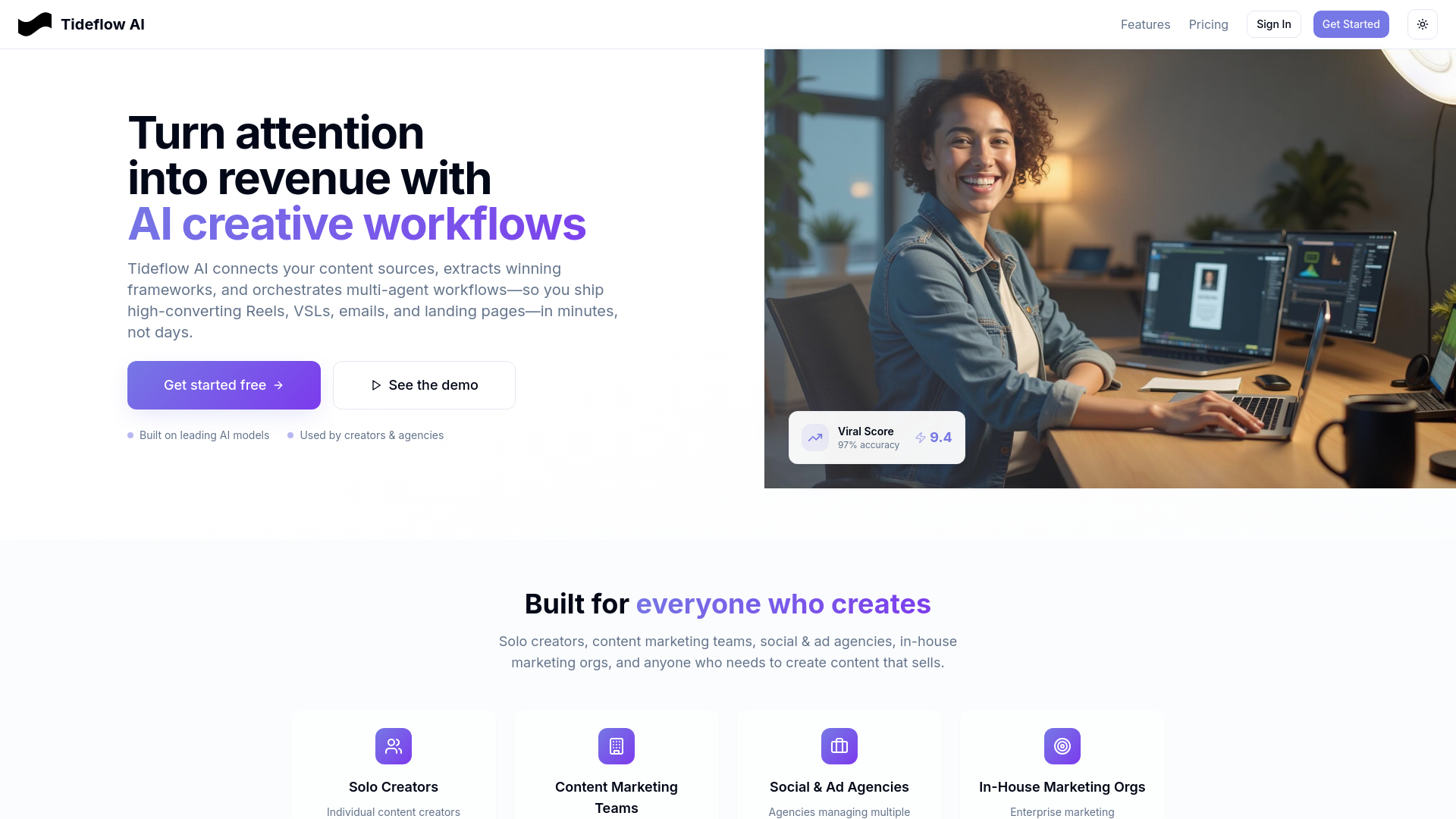 Média Tideflow ai - Flux de travail multi-agents pour les créateurs 2