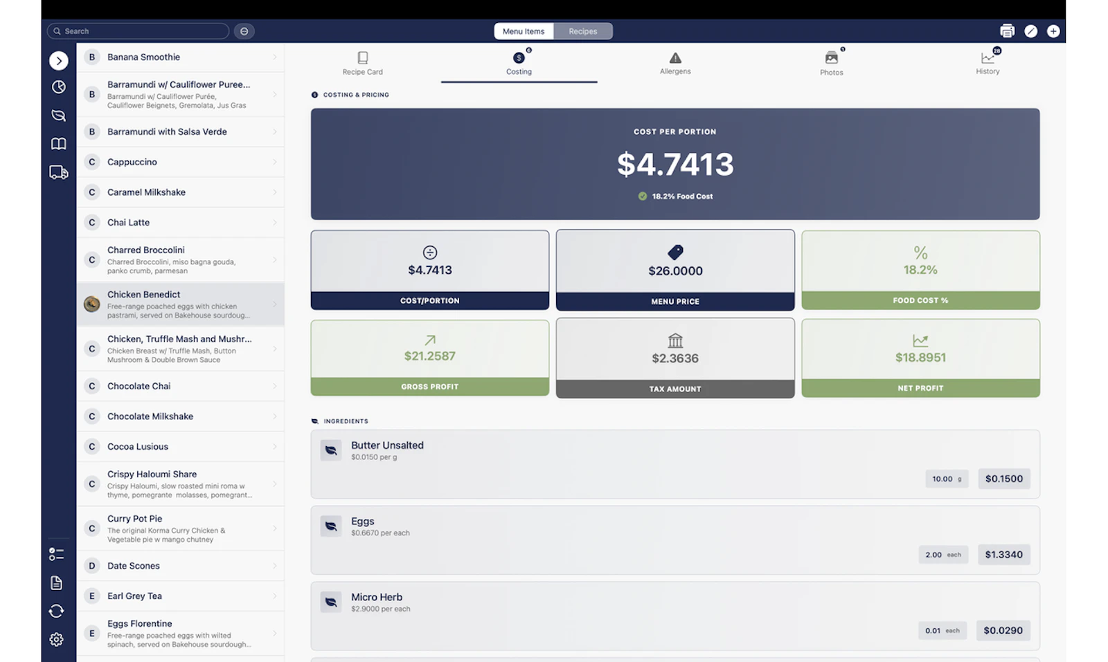 Plate Pro: Recipe & Food Costs screenshot 2