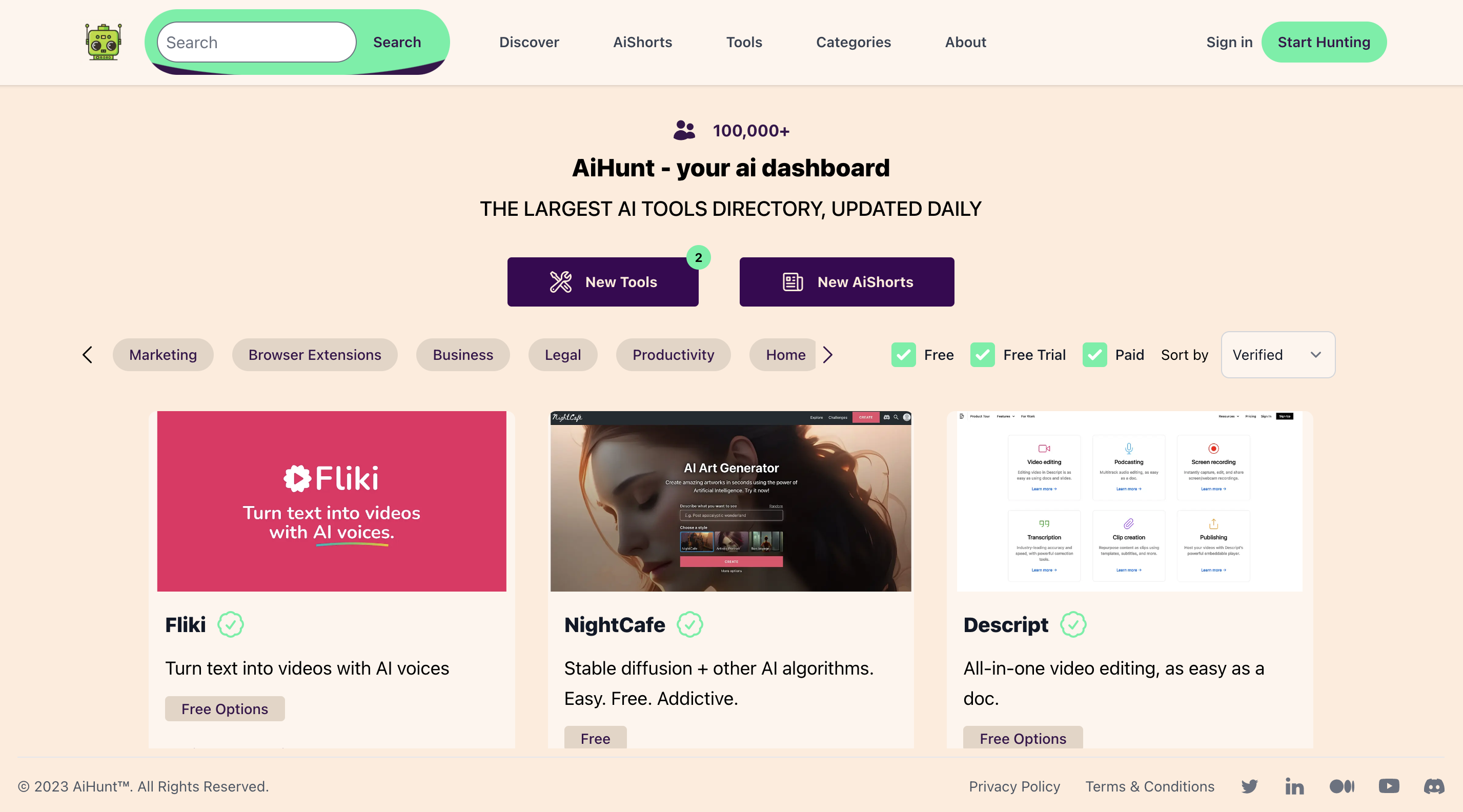 AiHunt - Your daily AI dashboard gallery image
