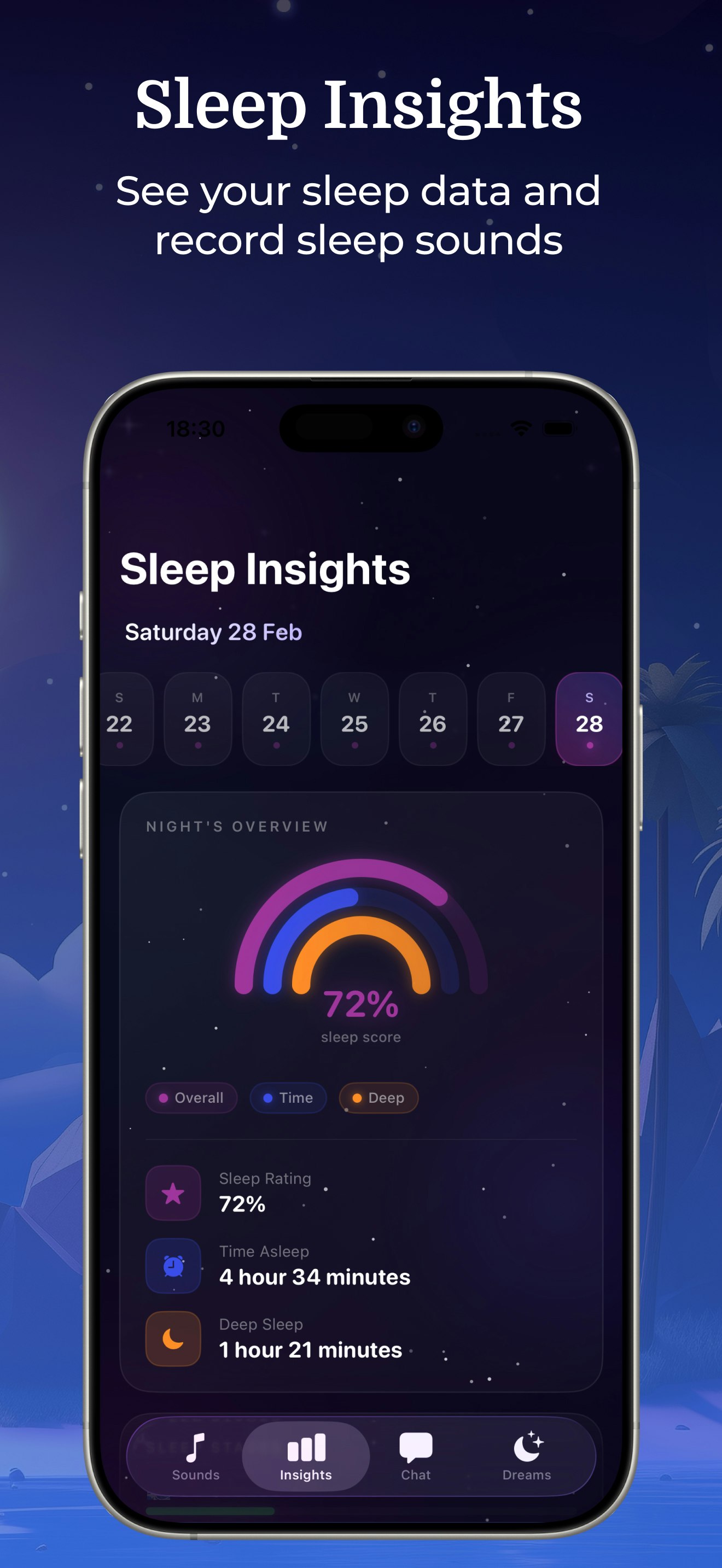 Rain Sleep Sounds iOS app gallery image