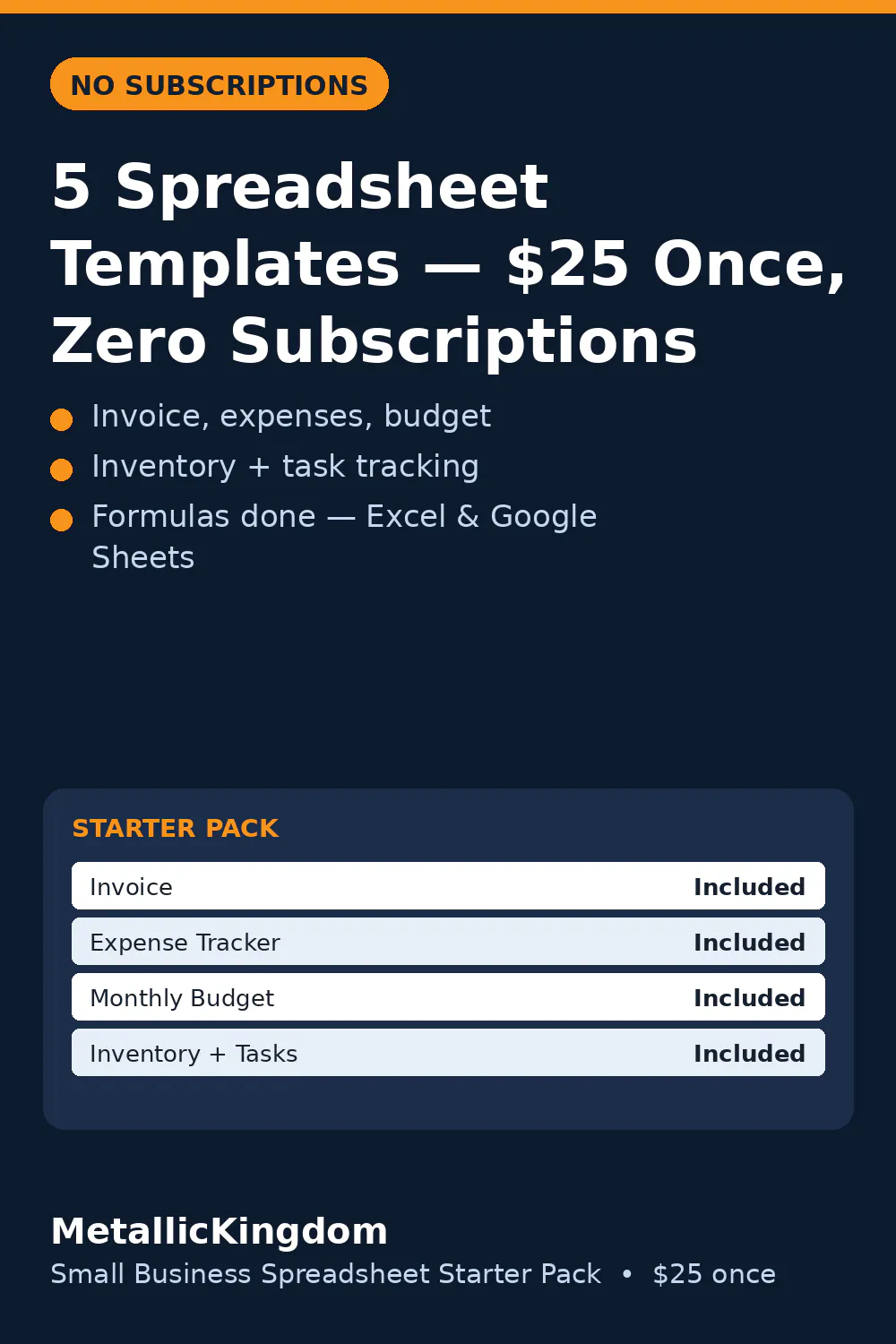 Small Business Spreadsheet Starter Pack gallery image