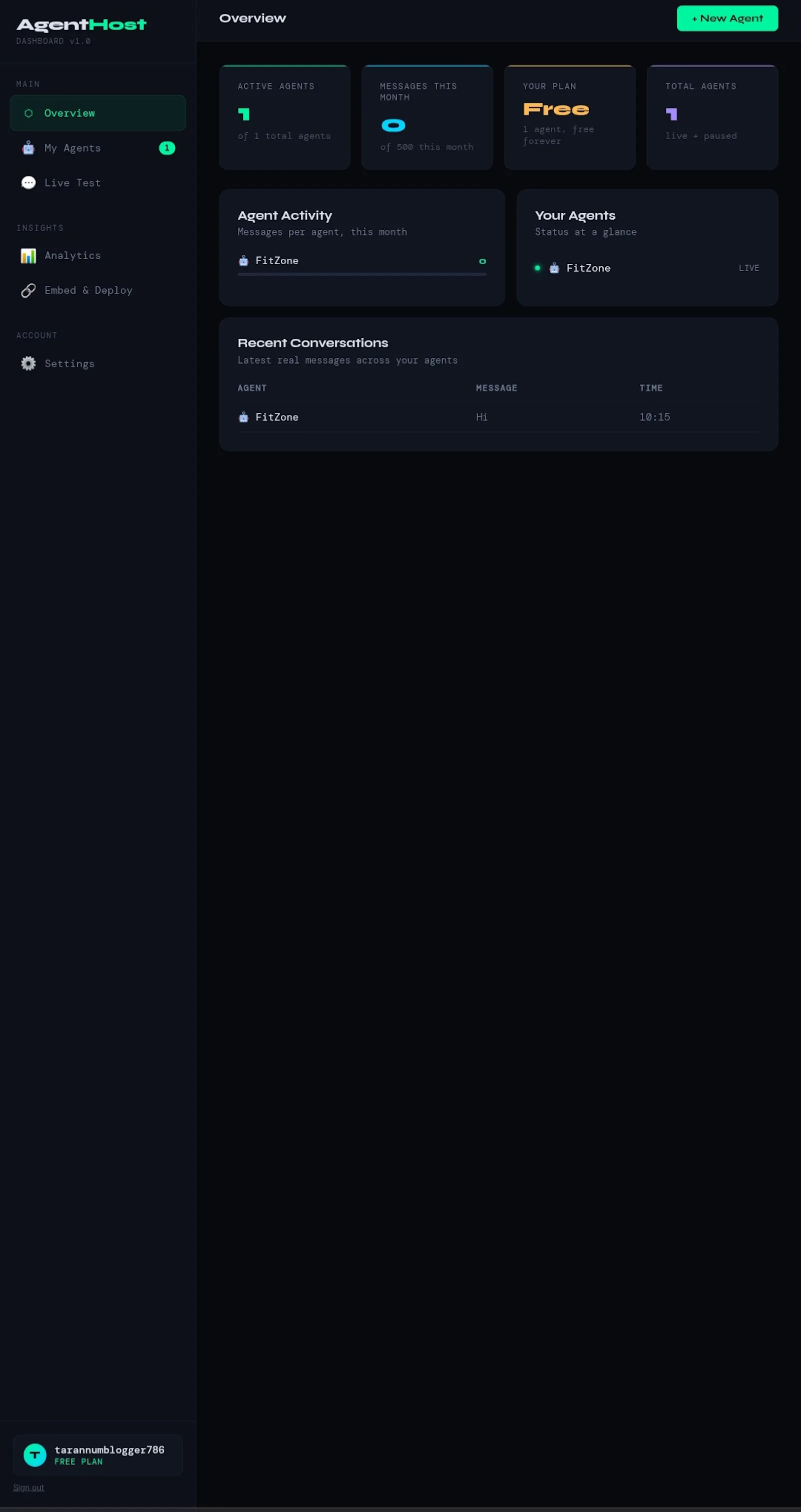AgentHost screenshot 2