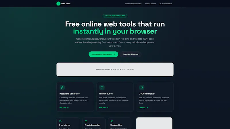 Web Tools screenshot 1