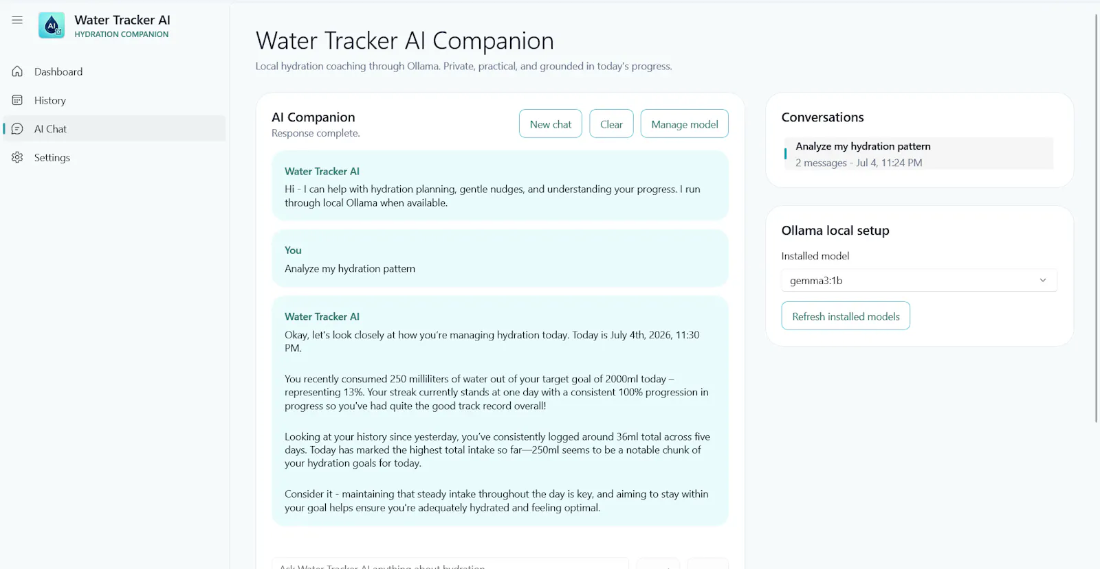 Water Tracker AI screenshot 3