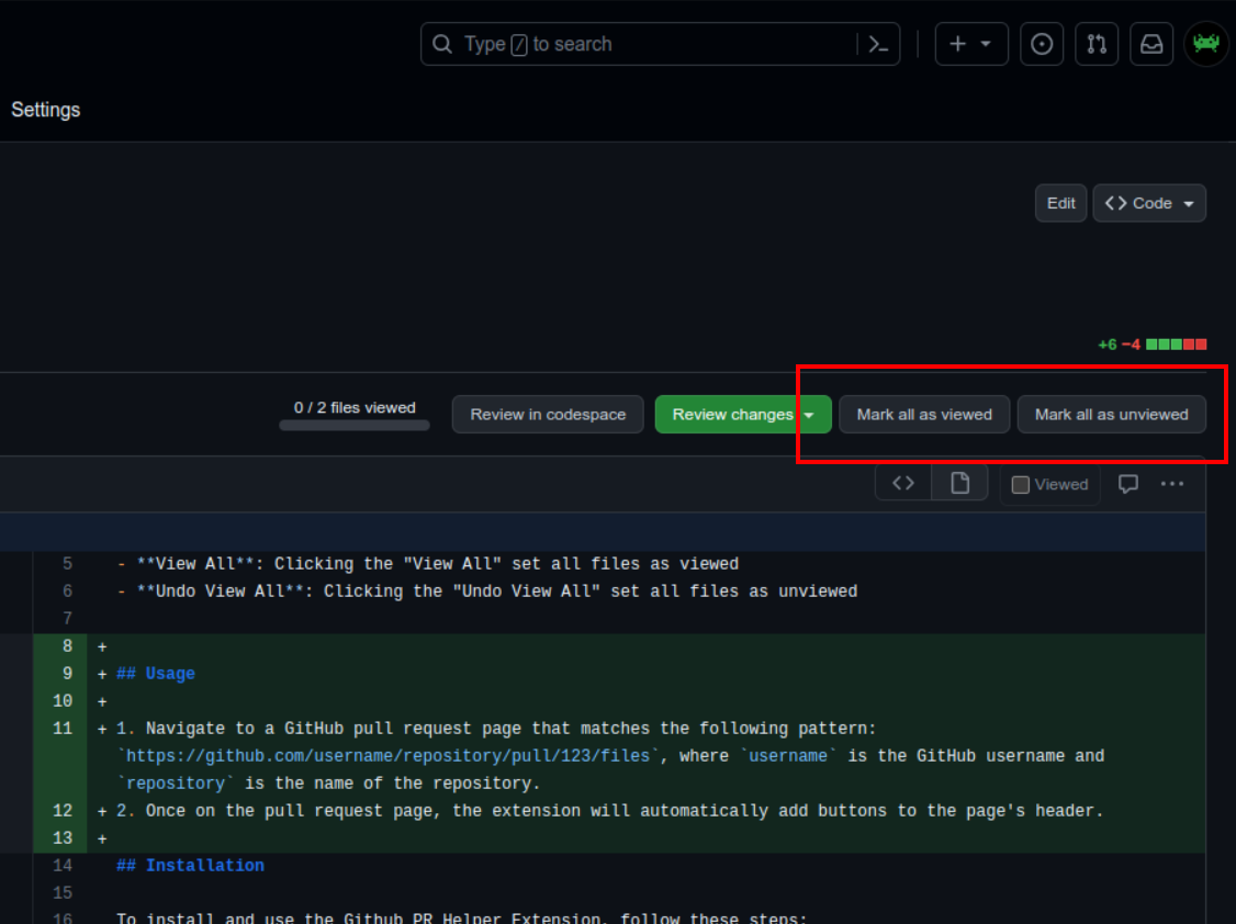 Pandangan GitHub/Unview Semua Sambungan media 1
