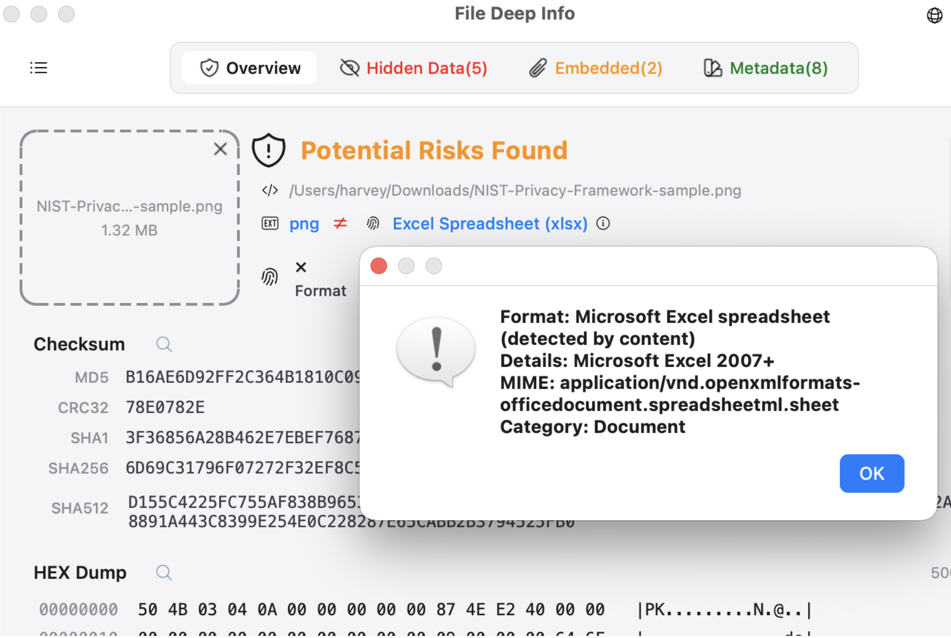File Deep Info: Hidden Data gallery image