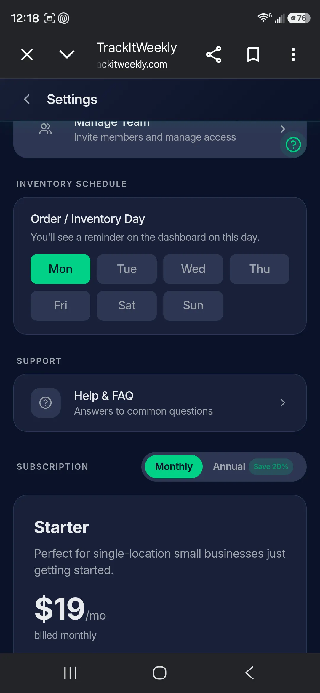 TrackItWeekly Small Business Inventory gallery image