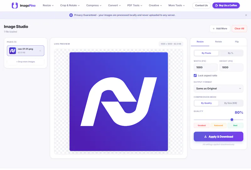 ImagePine screenshot 2
