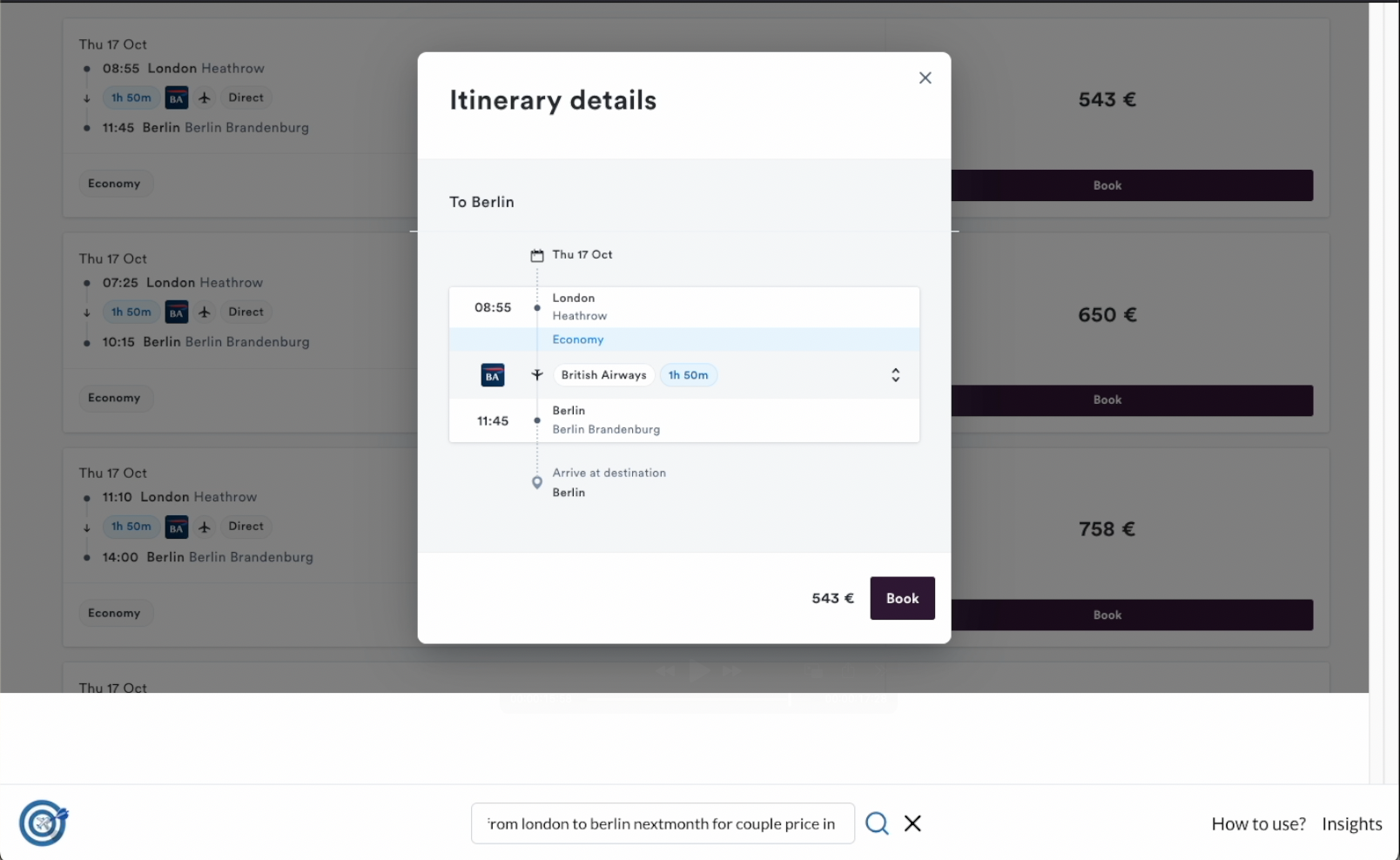 fin.flights - AI-powered flight search with natural language queries media 6
