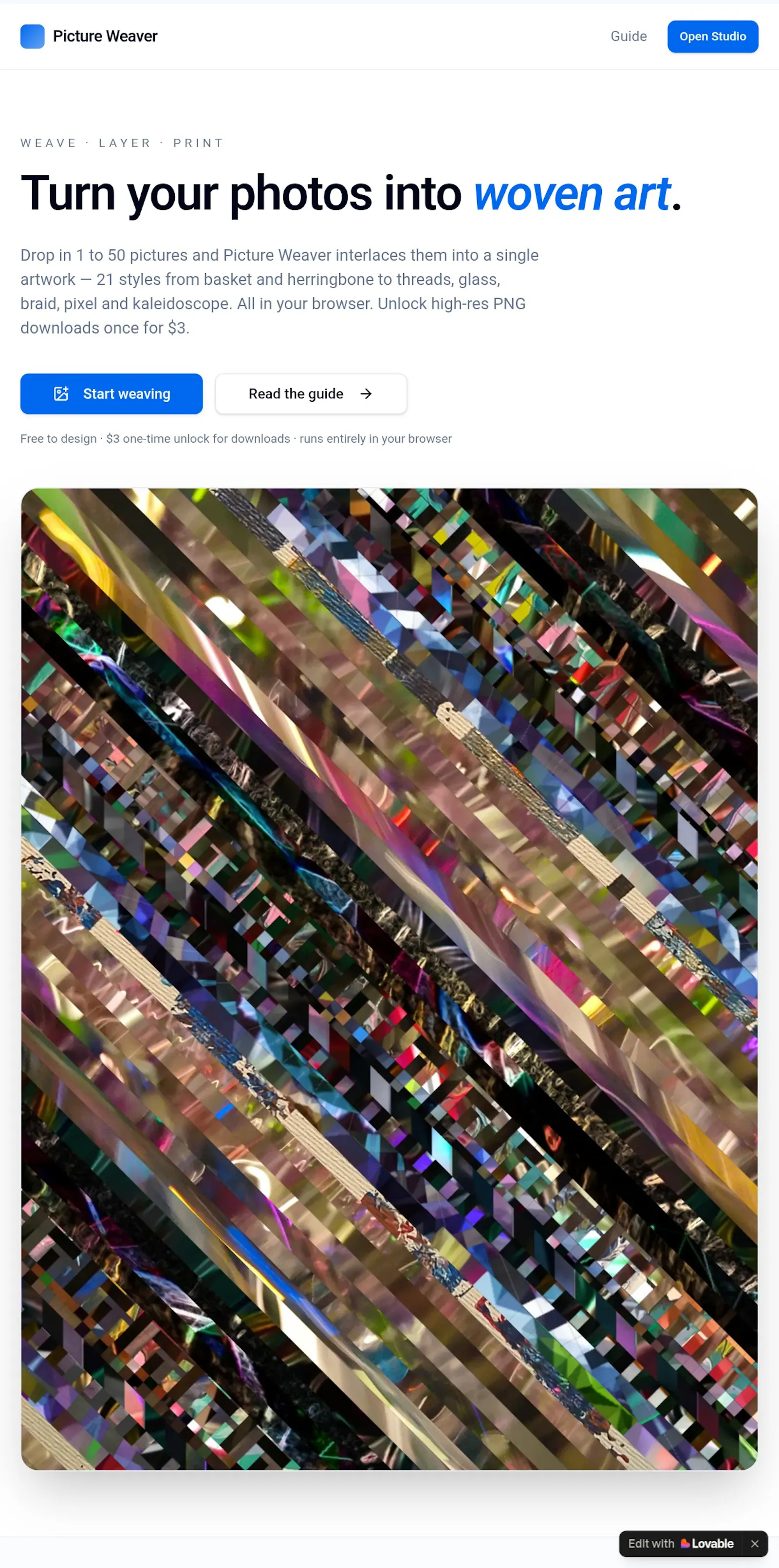 Picture Weaver — Weave photos into art screenshot 3