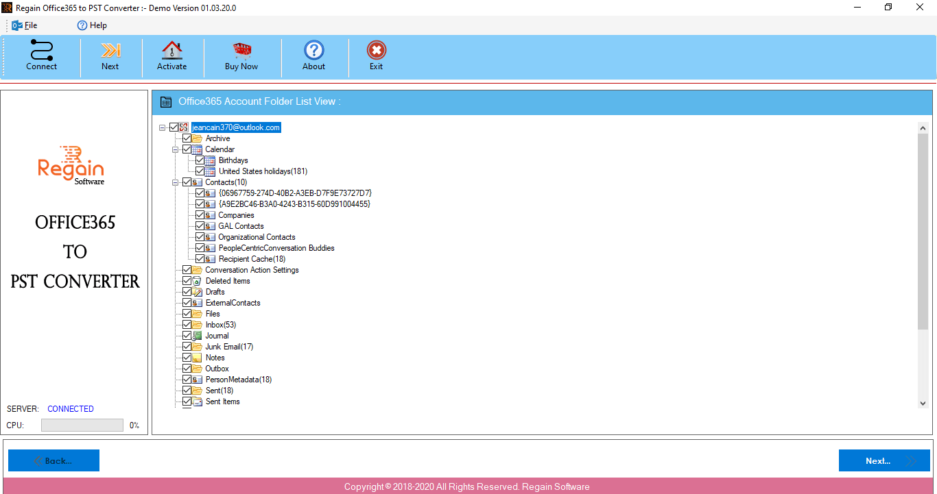 Office 365에서 PST 변환기를 되 찾으십시오 - Office 365 사서함을 여러 전자 메일 형식으로 내보내십시오 미디어 2