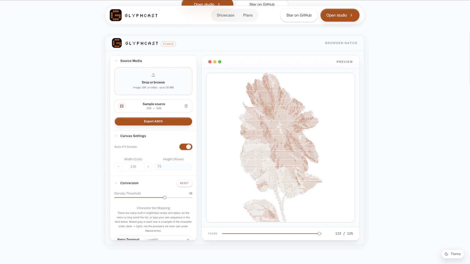 Glyphcast screenshot 2