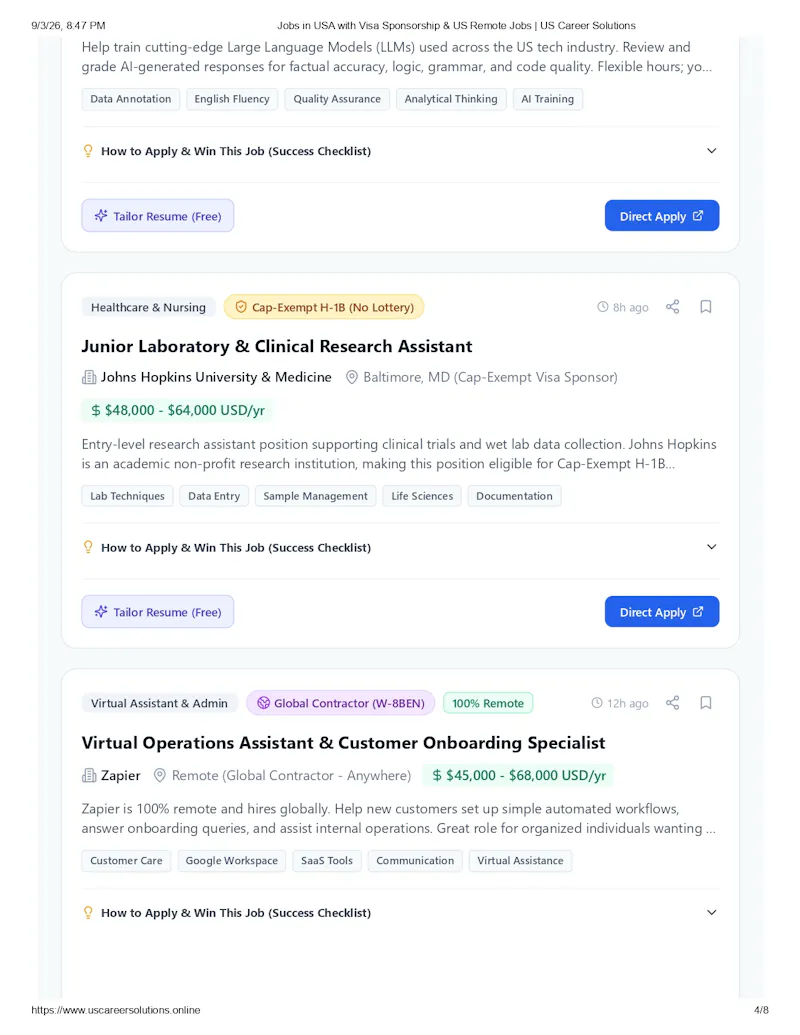 AI ATS Scanner & Visa Job Radar screenshot 5