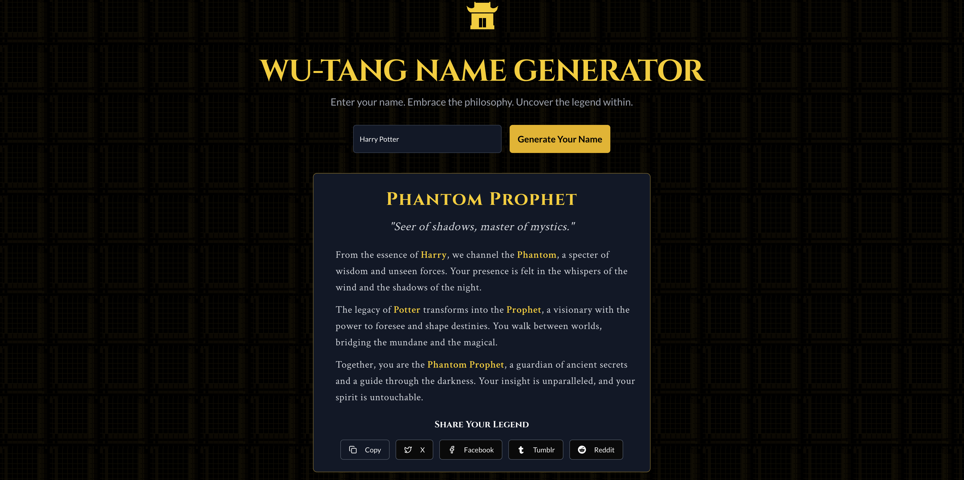 Générateur de noms Wu-Tang media 2