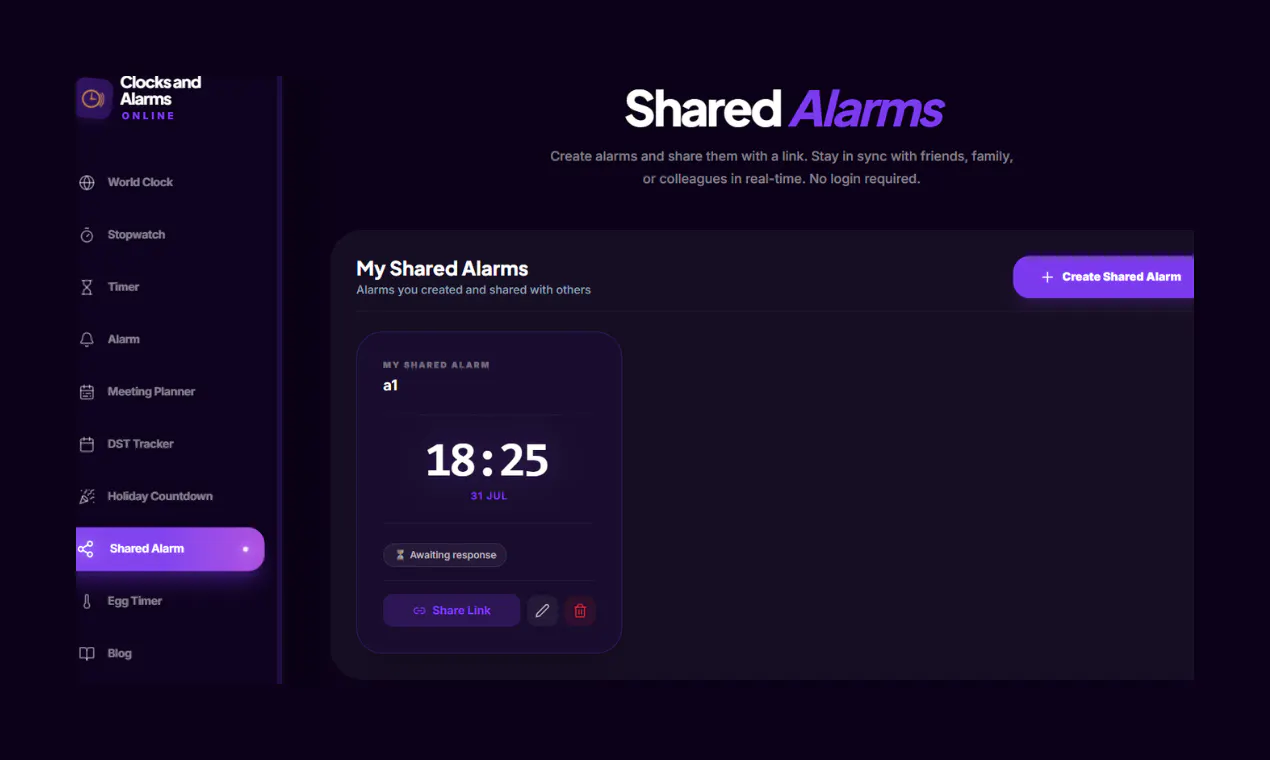 Free clocks, timers & shared alarms. gallery image