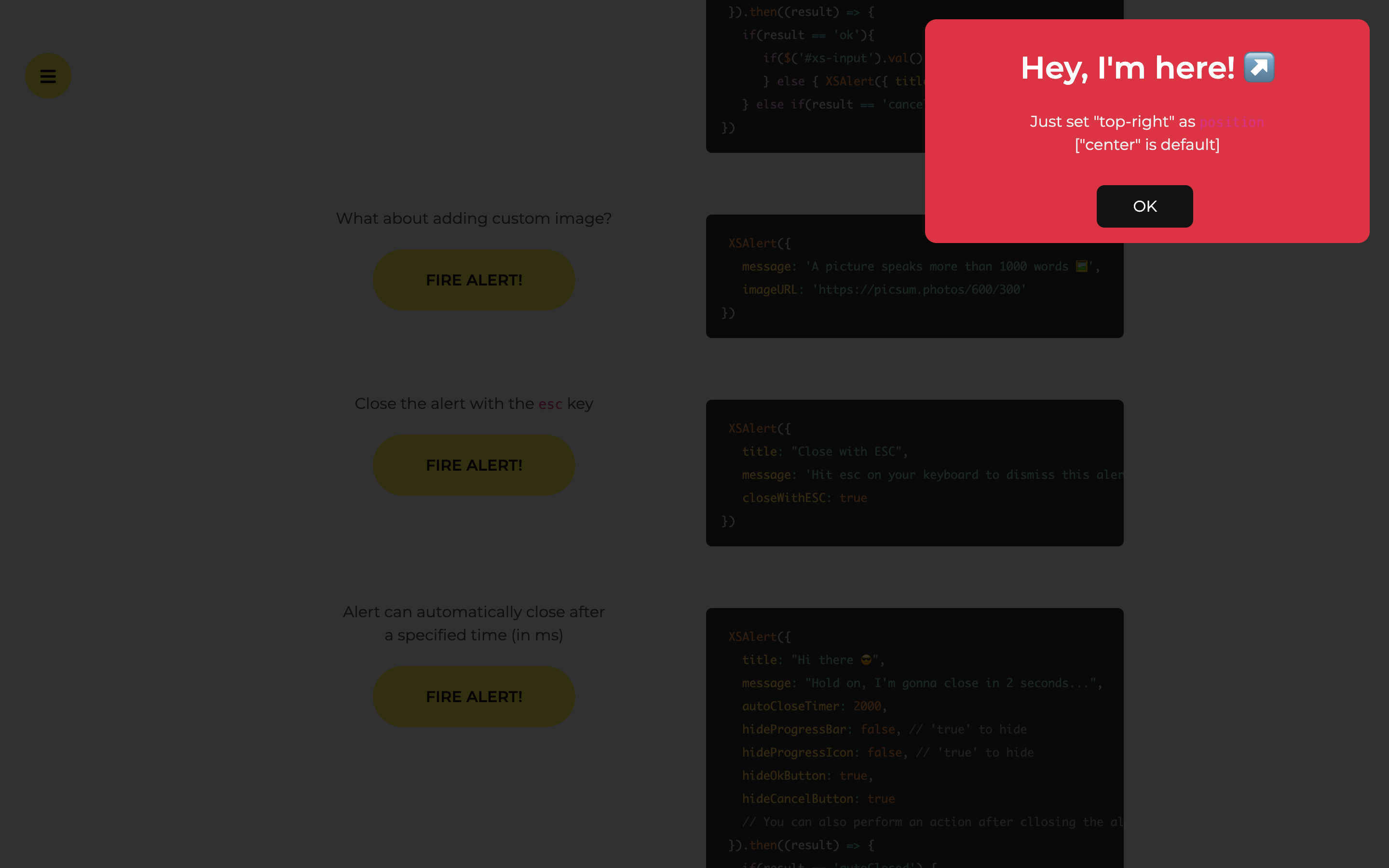 Média Xsalert - Une belle alerte JavaScript réactive et entièrement personnalisable 5