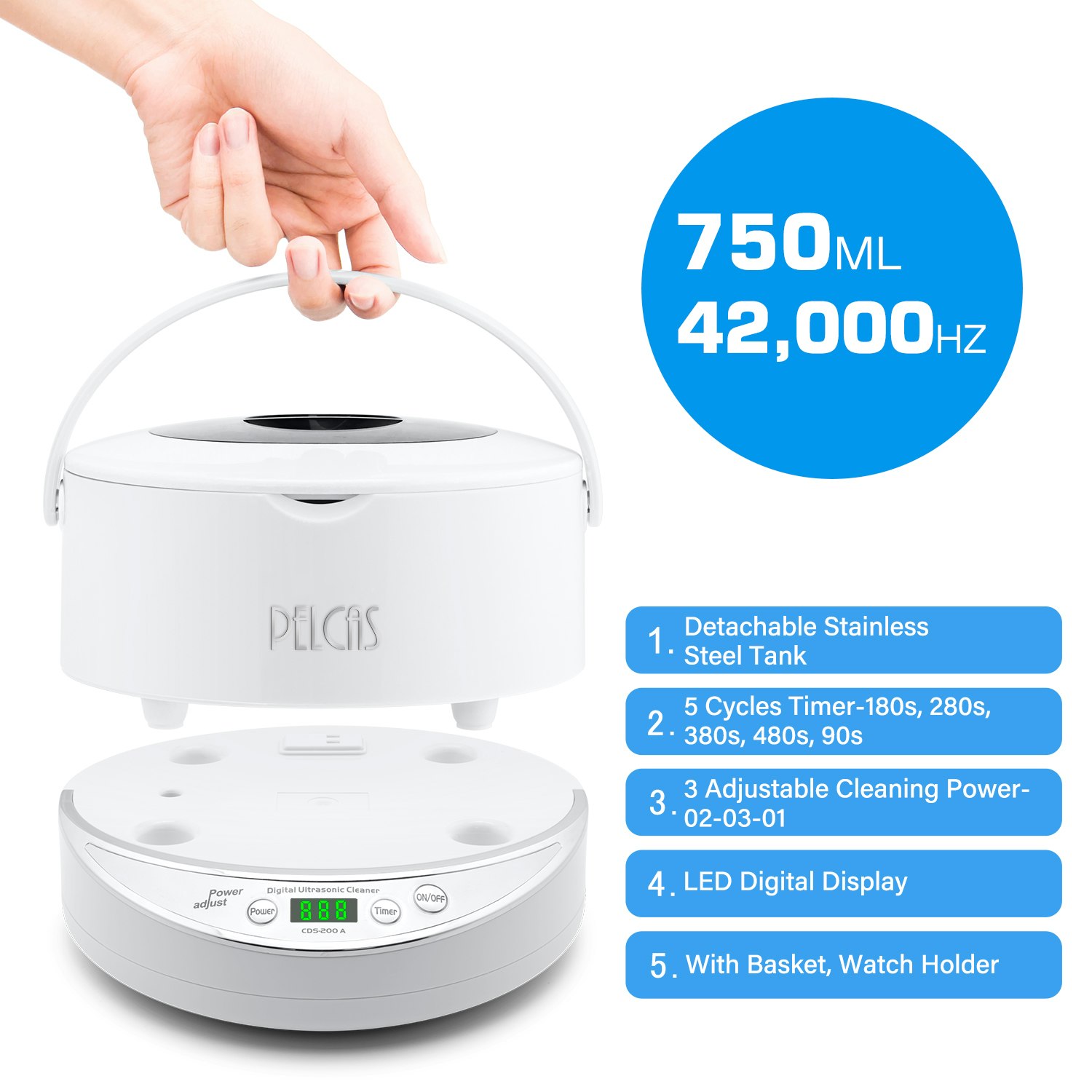 Media Pelcas CDS-200a Pembersih Ultrasonik - Pembersih ultrasonik profesional di rumah 3