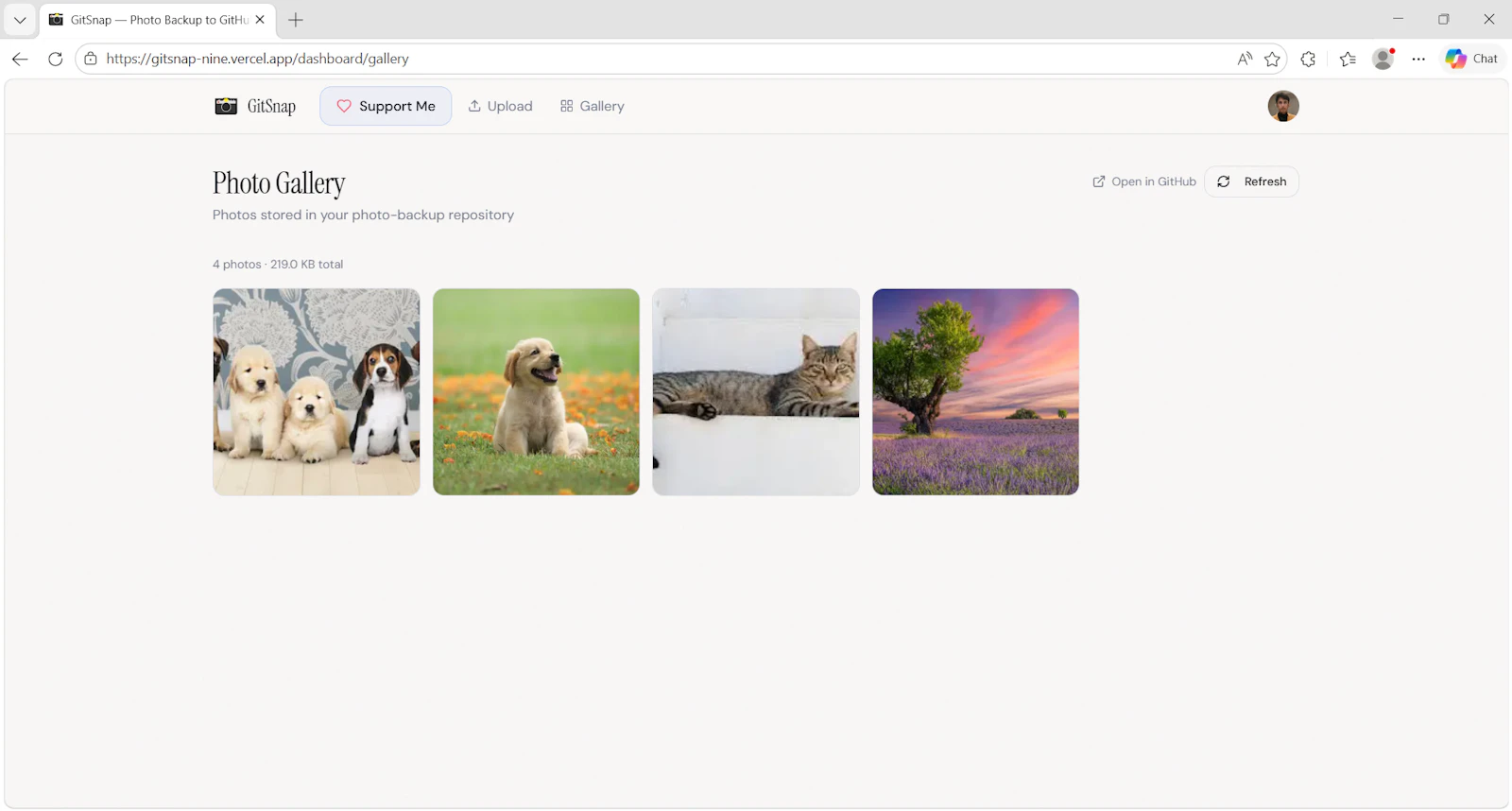 GitSnap — Photo Backup to GitHub, free. screenshot 4