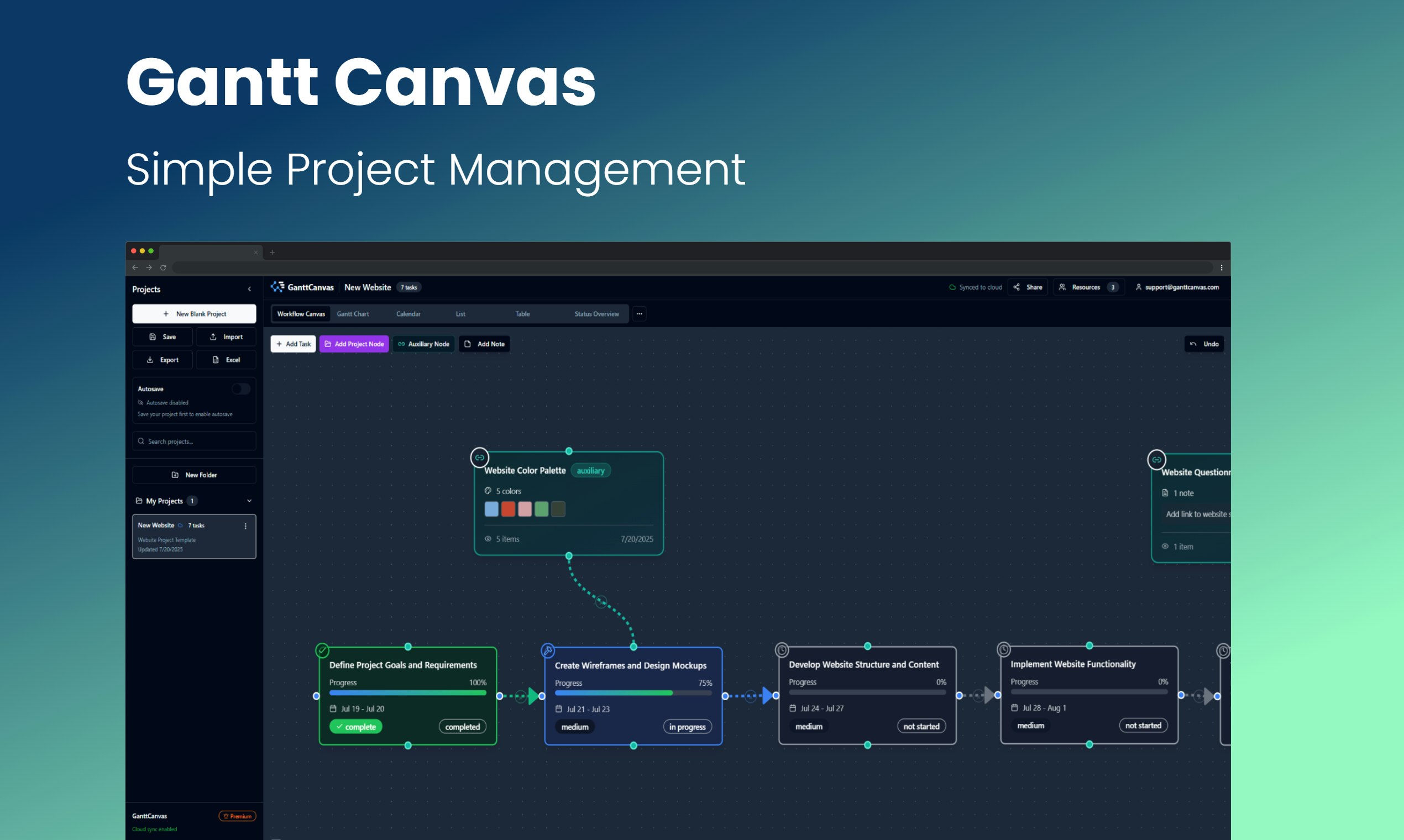 GanttCanvas - Simple project management media 1