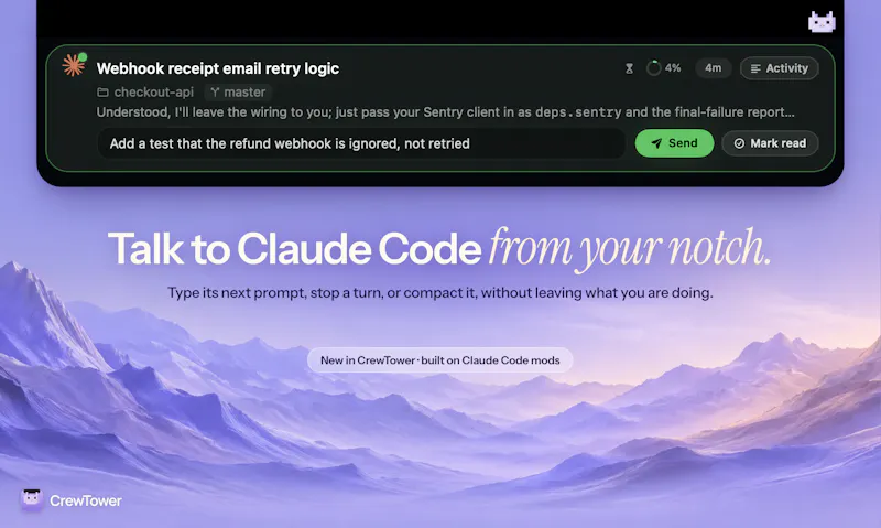 CrewTower Mod for Claude Code screenshot 2