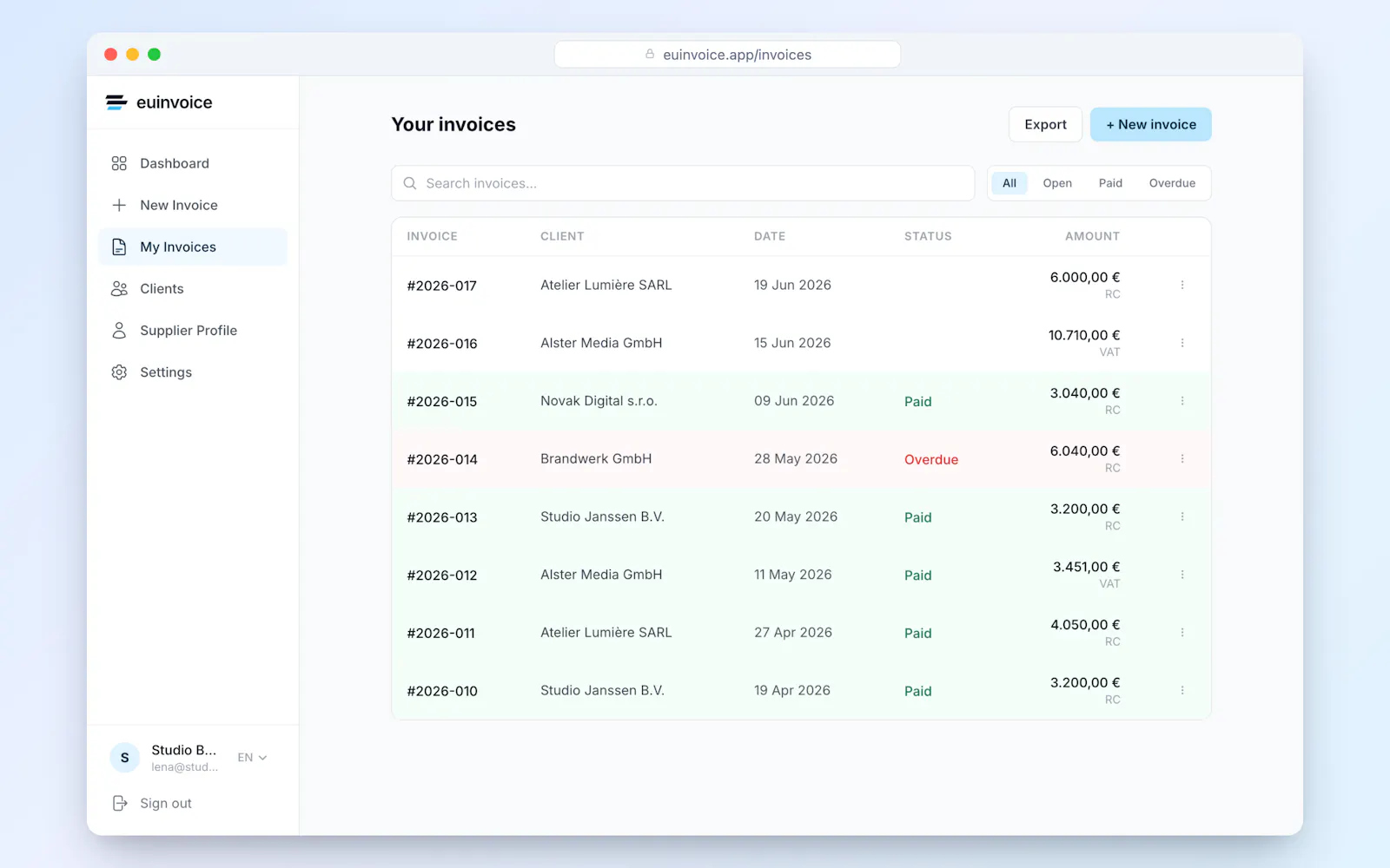 euinvoice.app screenshot 4