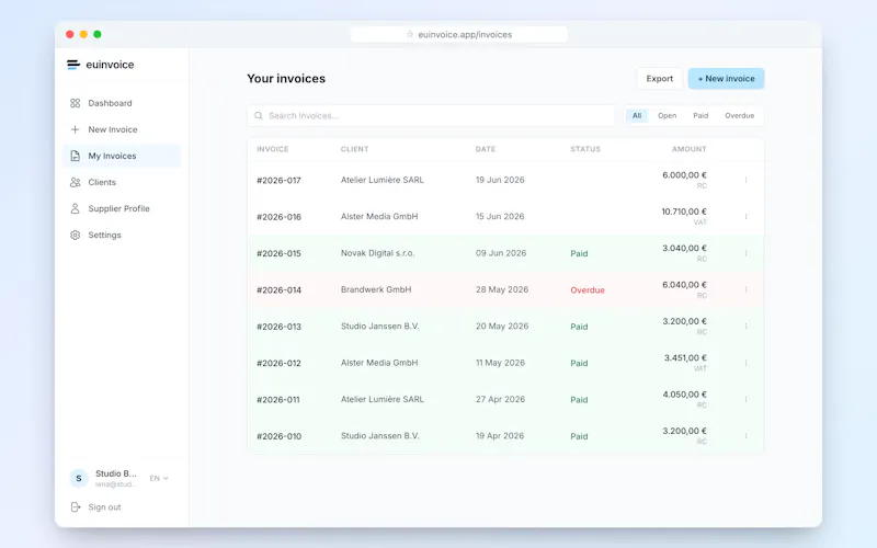 euinvoice.app screenshot 4