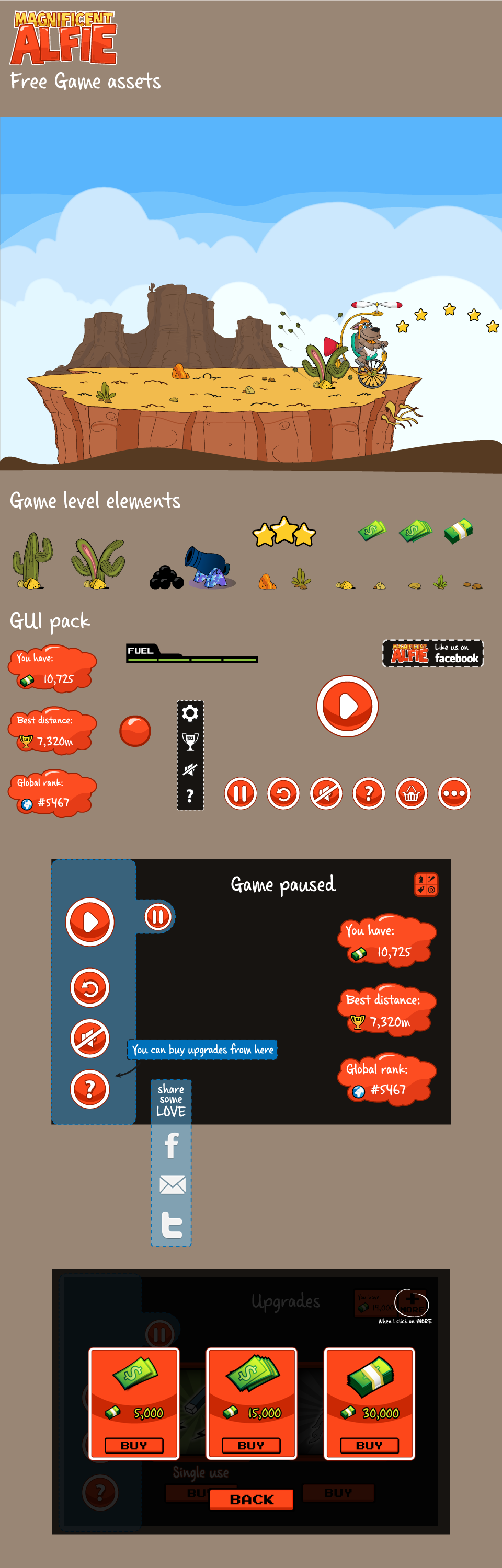 Game Assets GUI Vector Pack