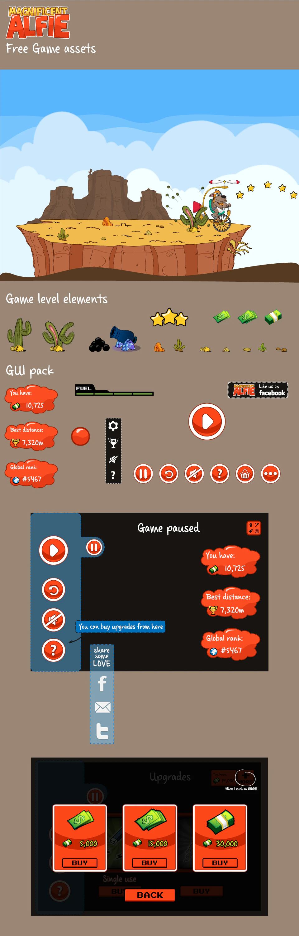 Game Assets GUI Vector Pack