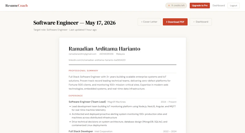ResumeCoach AI screenshot 4