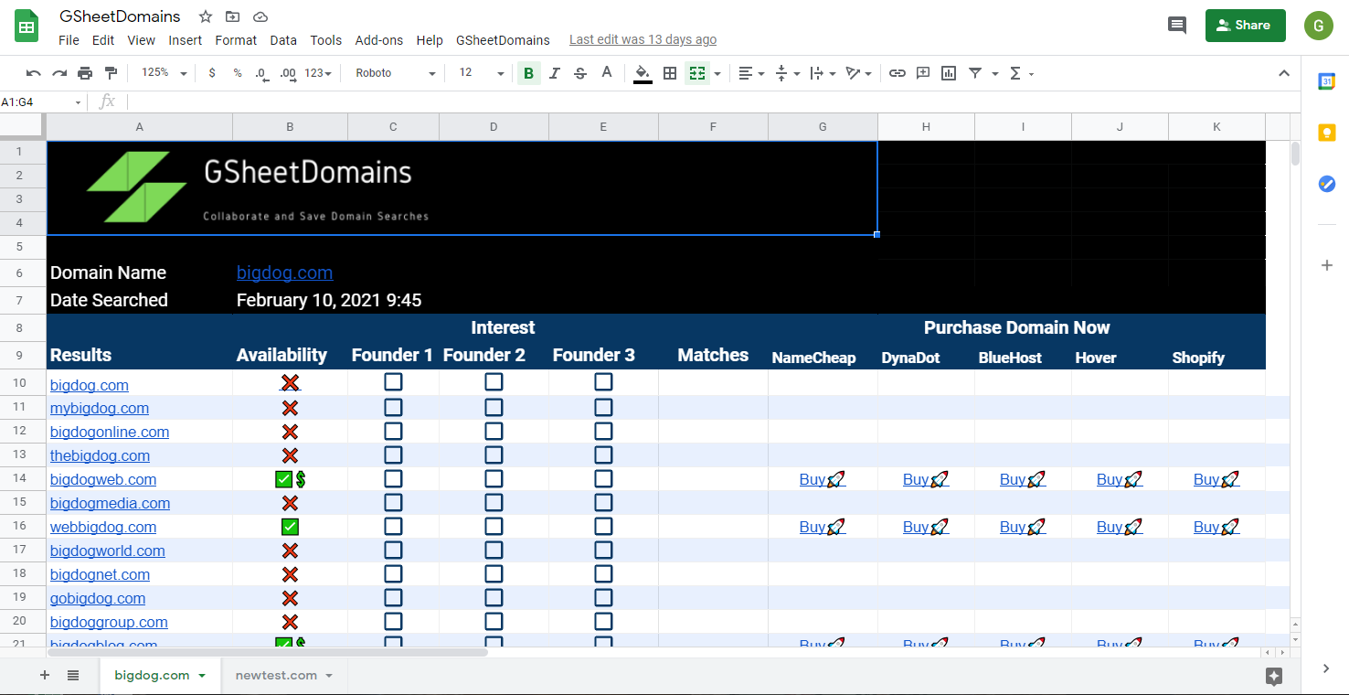 GSheetDomains gallery image