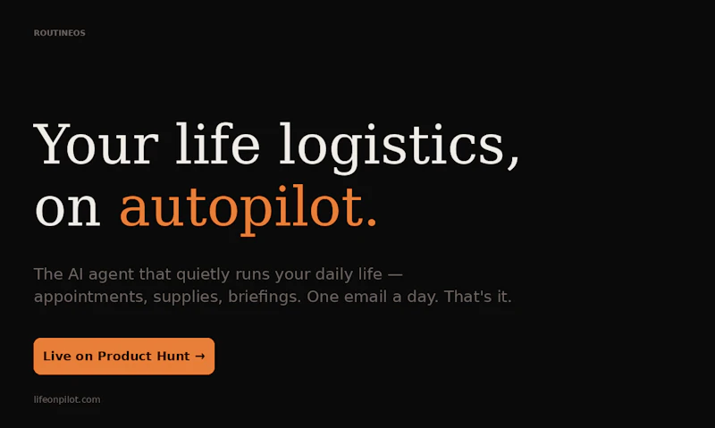 RoutineOS screenshot 2