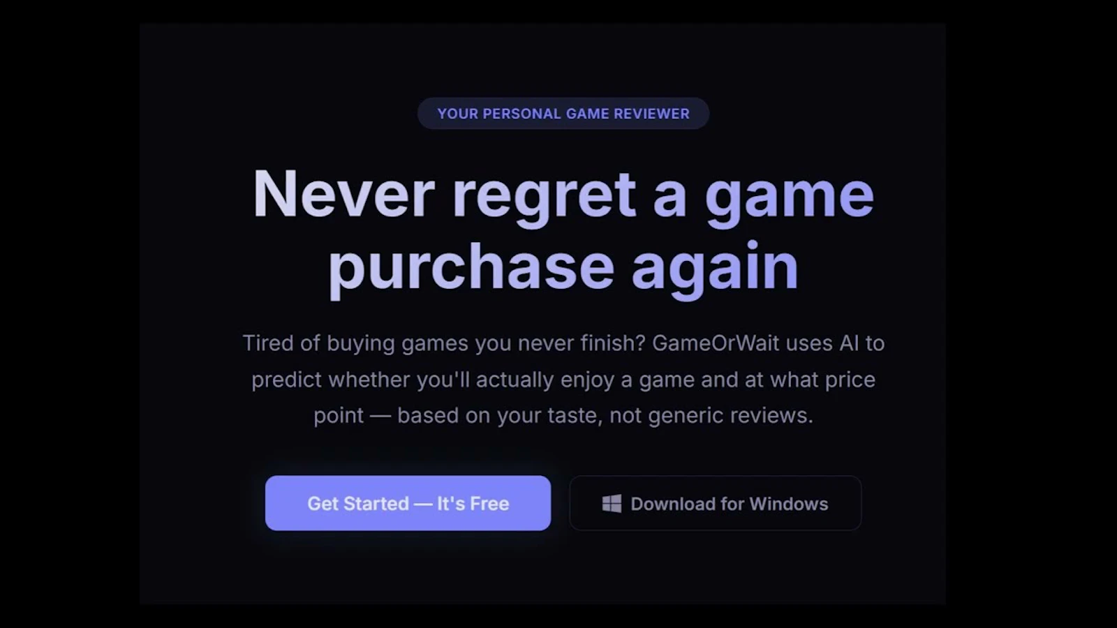 GameOrWait screenshot 1 (video preview)