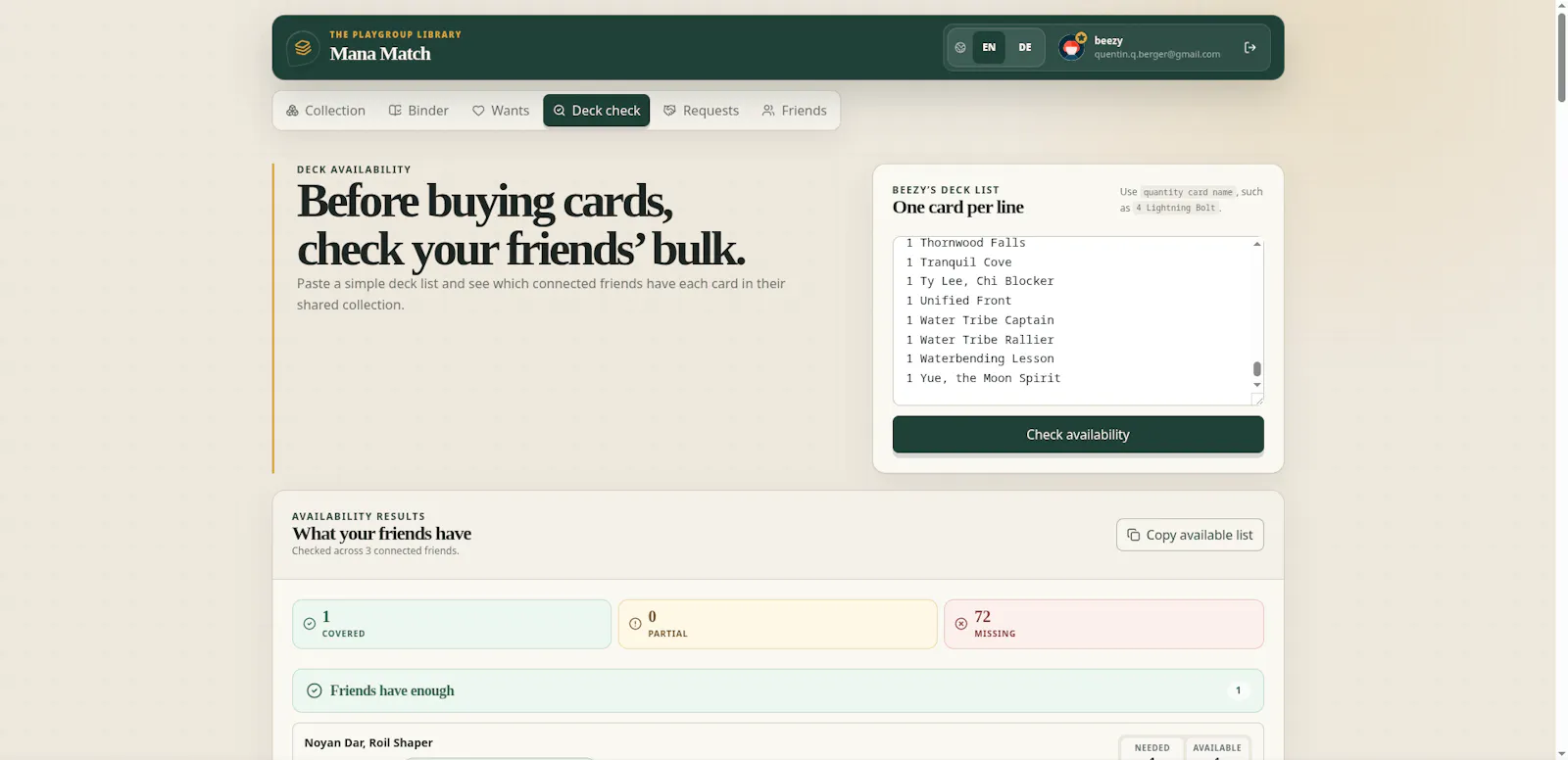 Manamatch screenshot 3